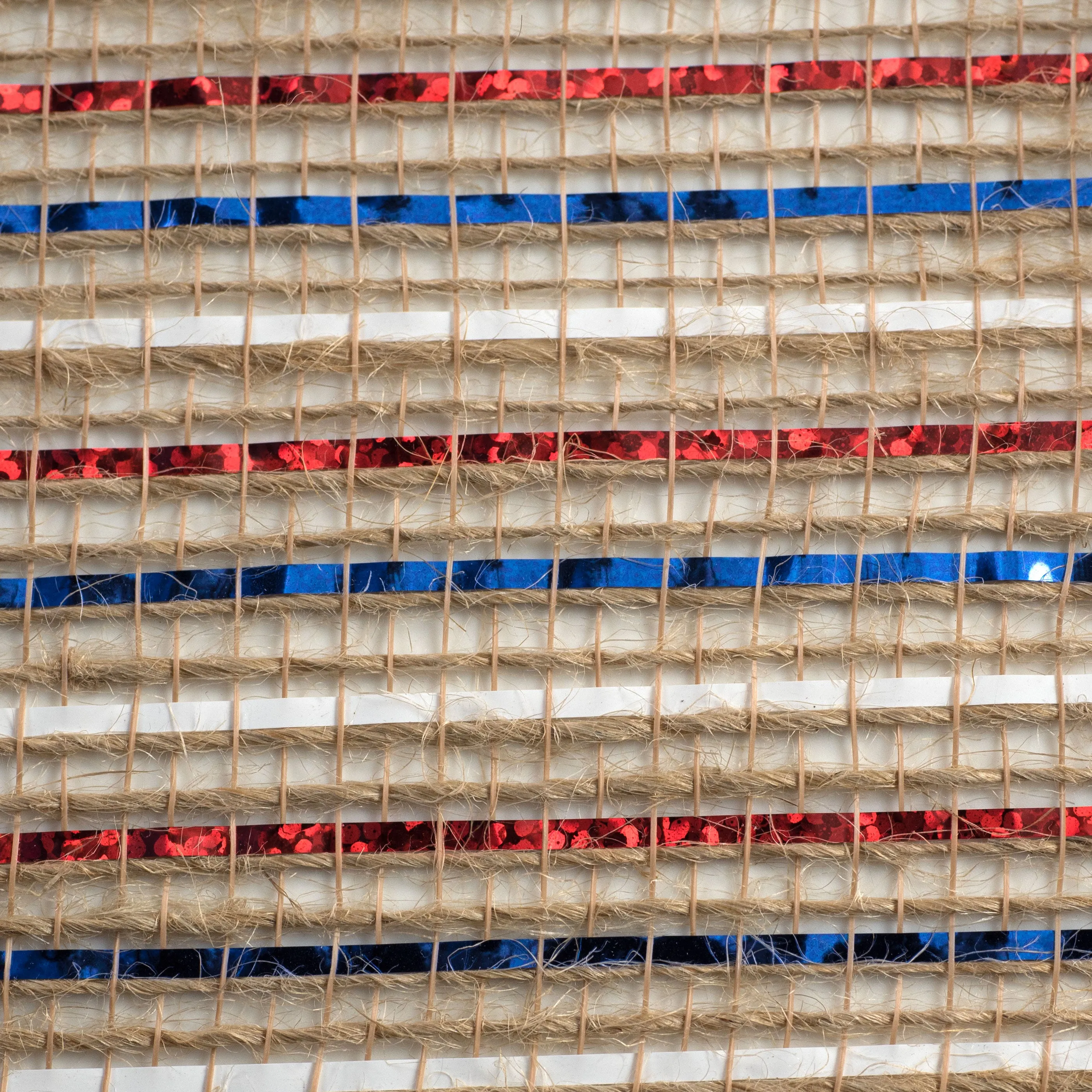 10" Jute Poly Mesh: Red, White, Blue, Natural (10 Yards)
