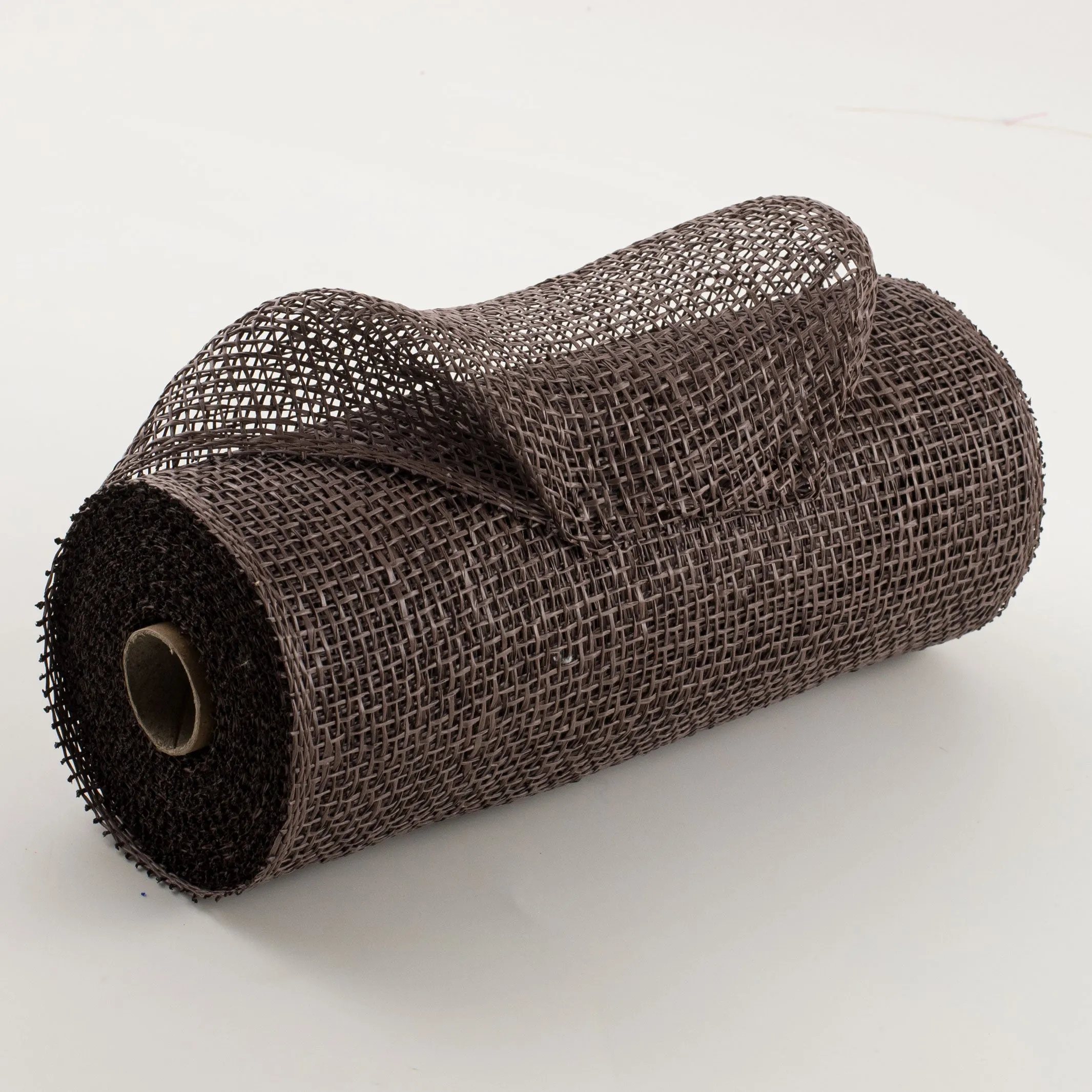 10" Poly Burlap Mesh: Chocolate Brown