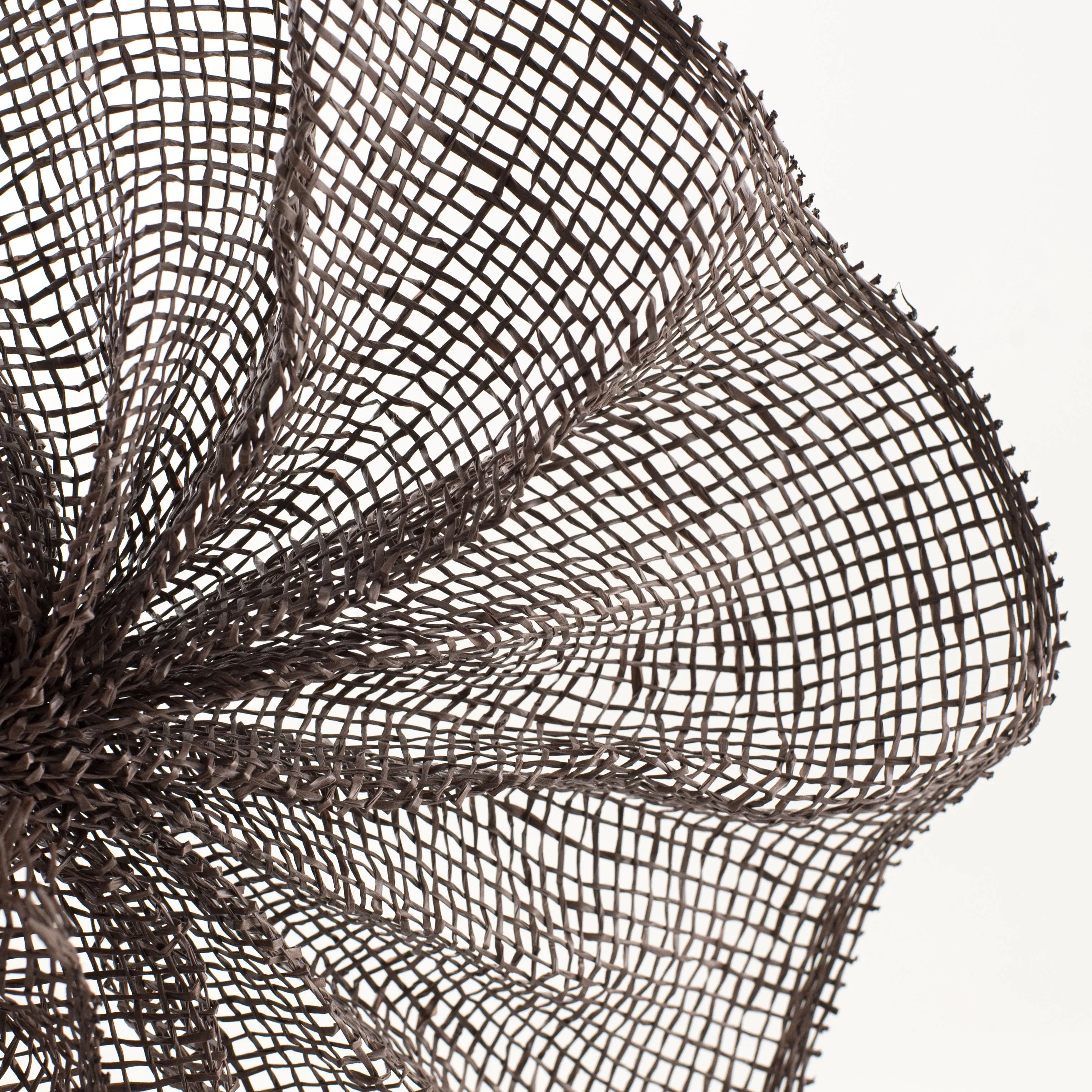 10" Poly Burlap Mesh: Chocolate Brown