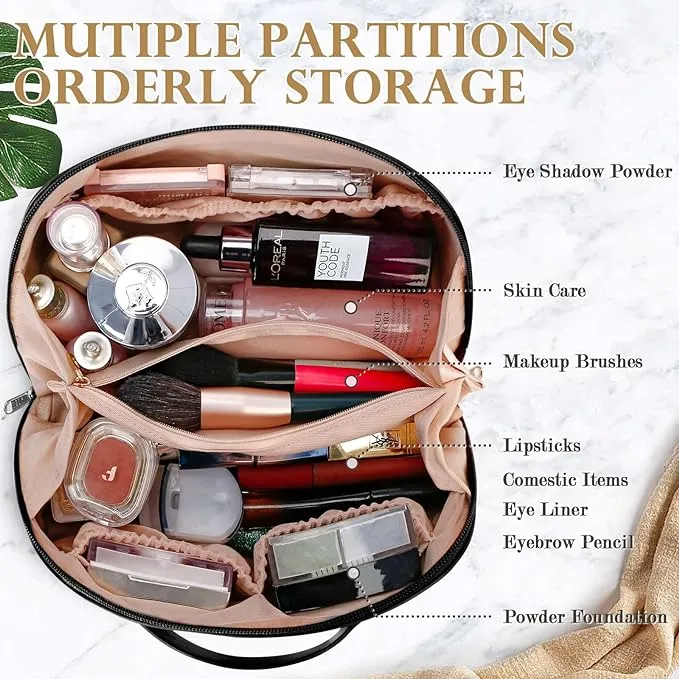 180° Open Design Multipurpose Travel Makeup Bag