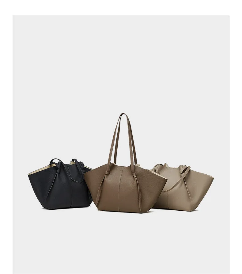 25CM large capacity genuine leather bat carrying wing tote bag 2802 apricot