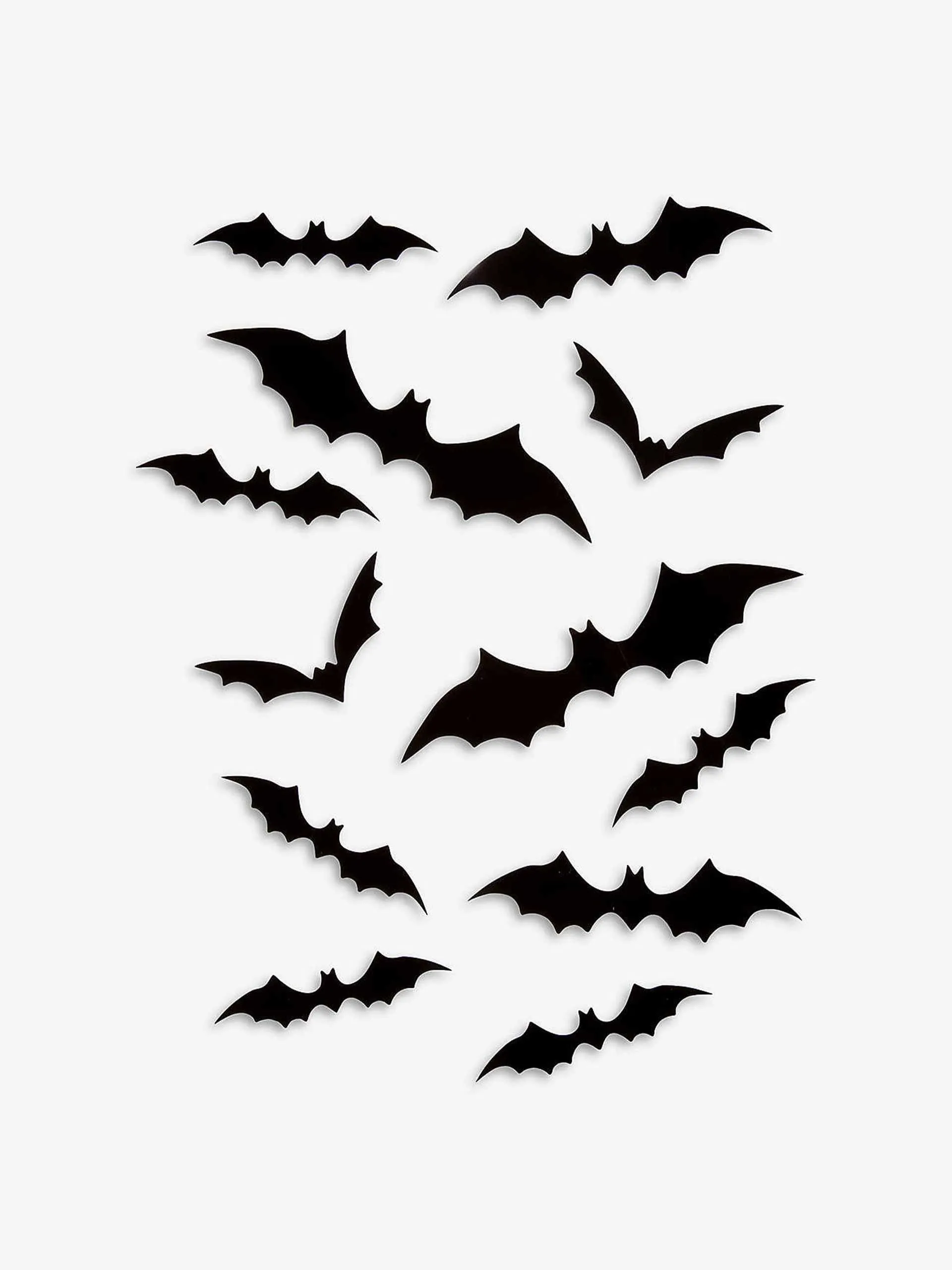 3D bat decorations (pack of 12)