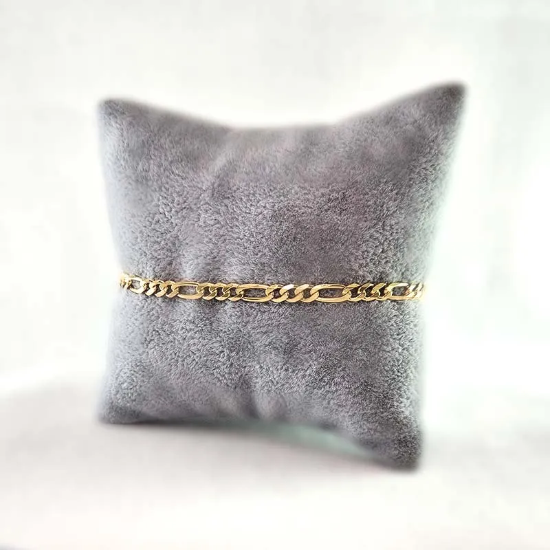 4mm Gold Figaro Bracelet