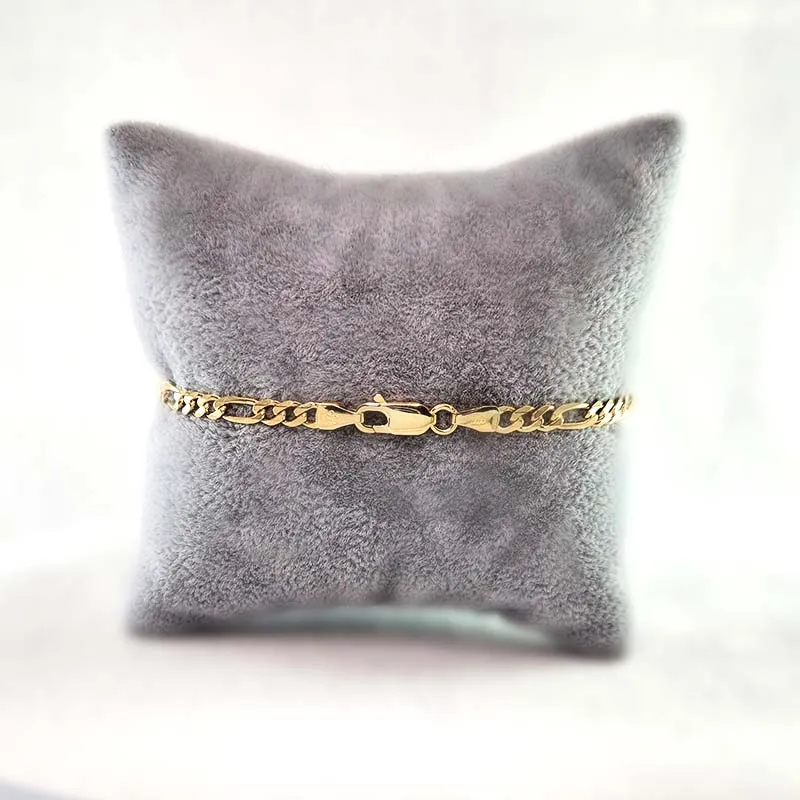 4mm Gold Figaro Bracelet