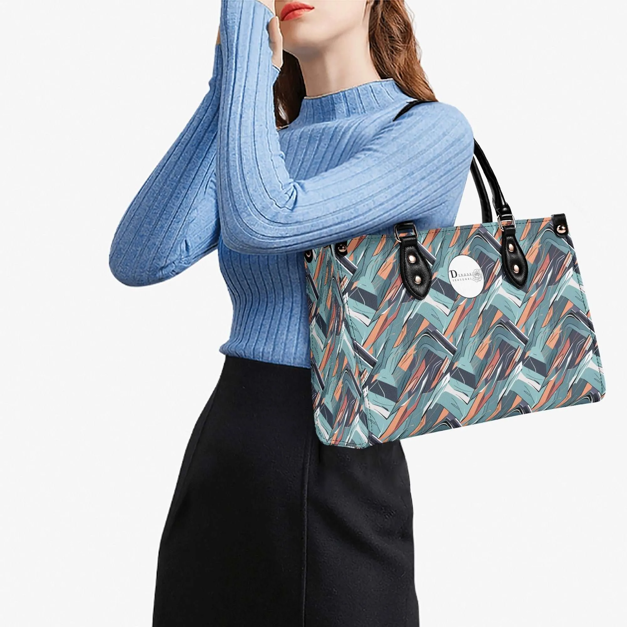 Abstract Breeze Luxury Women Leather Handbag (3 sizes)