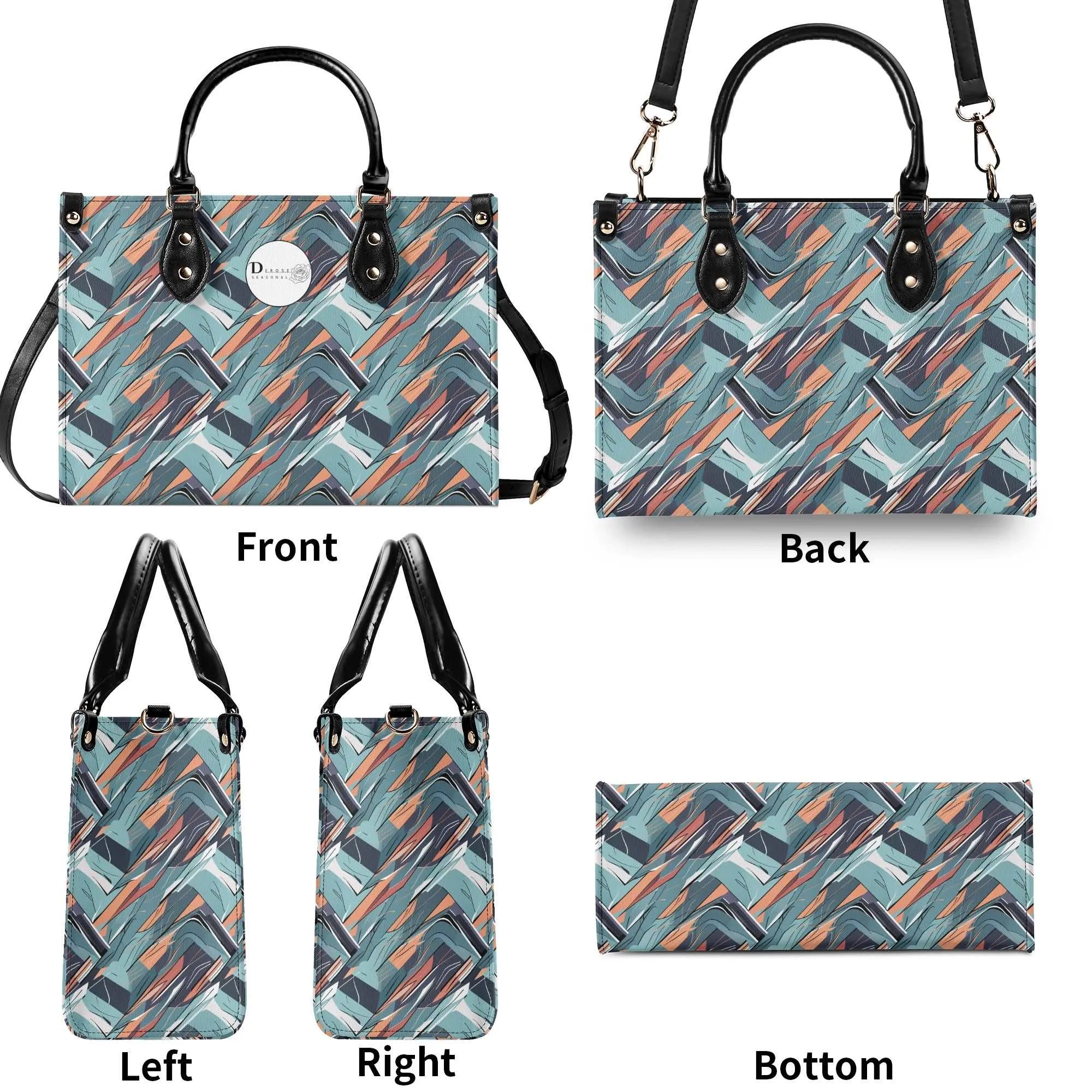 Abstract Breeze Luxury Women Leather Handbag (3 sizes)