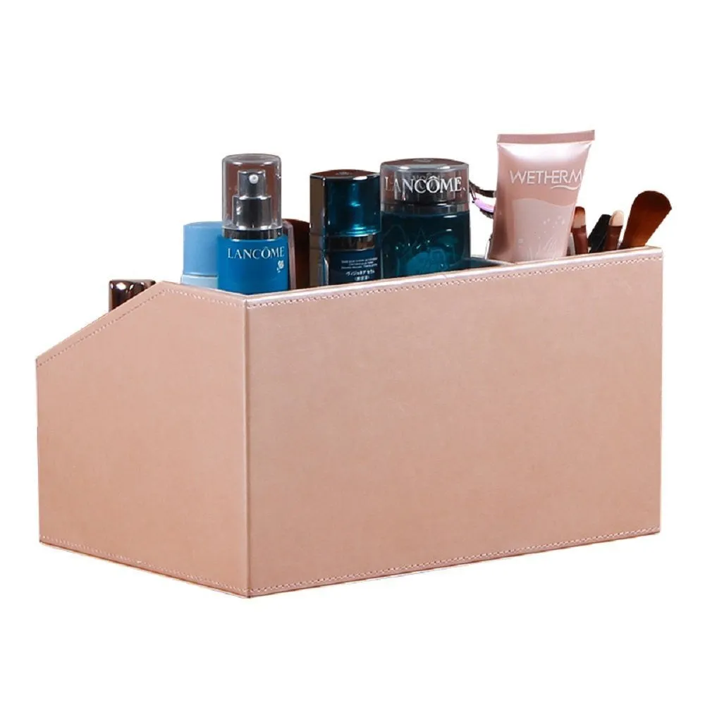 Arolly Fashion PU Leather Cosmetic and Jewelry Desktop Storage Box