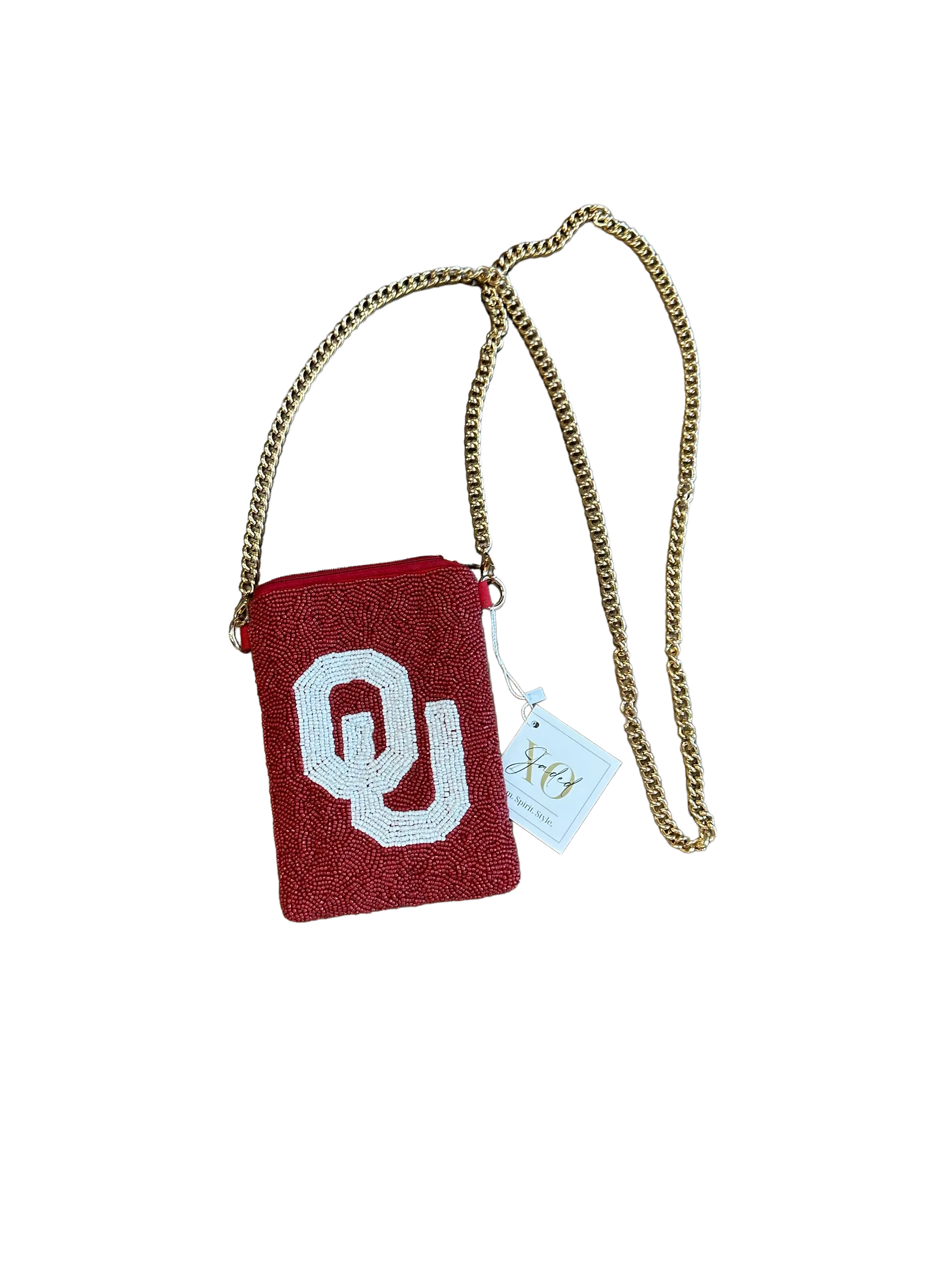 Beaded OU Purse