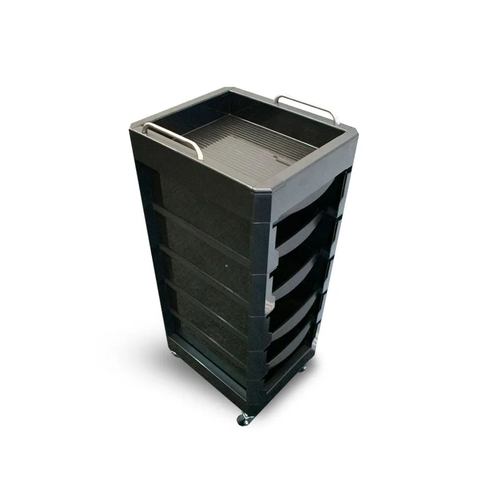 Beautopia Emma 5 Drawer Equipment Trolley Black