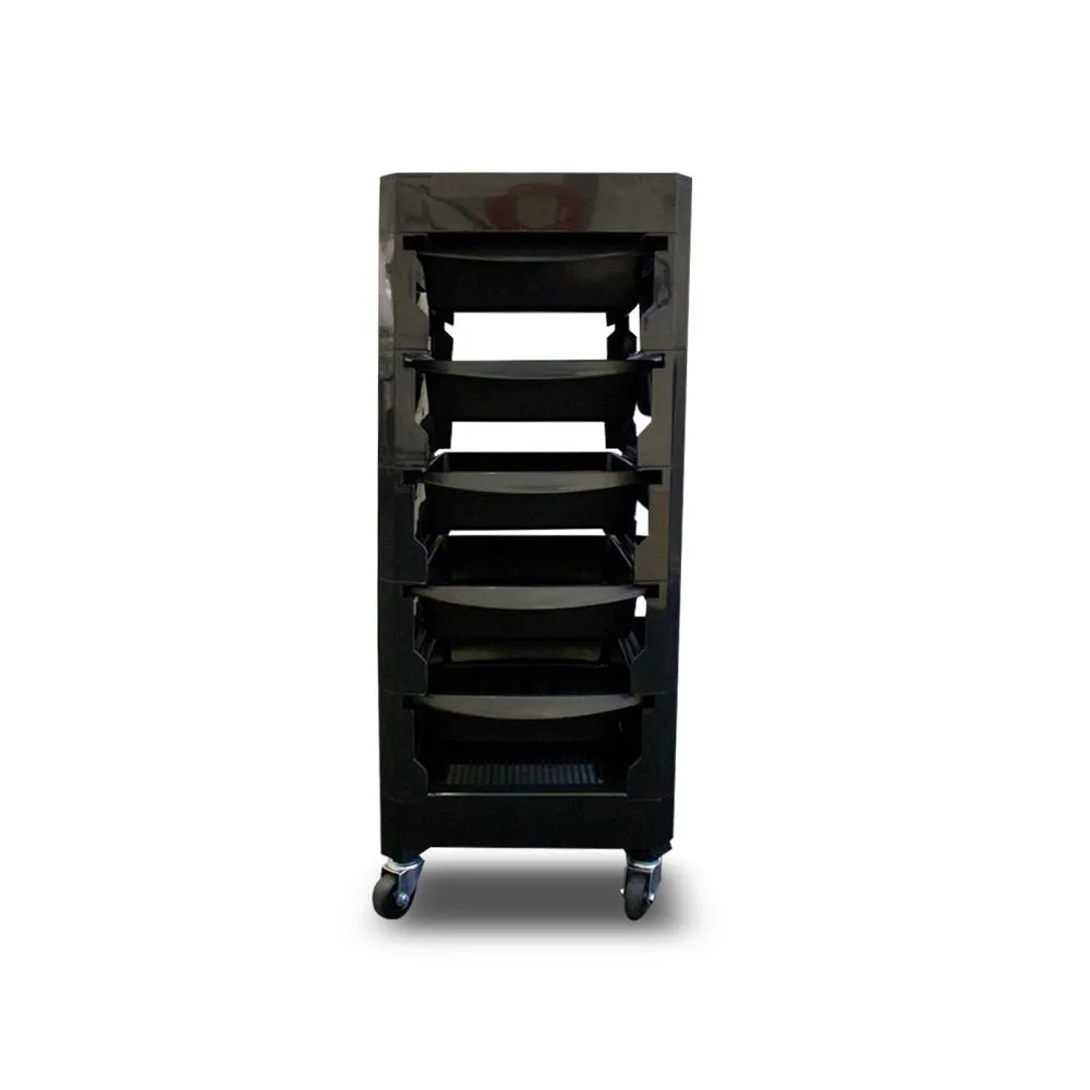 Beautopia Emma 5 Drawer Equipment Trolley Black