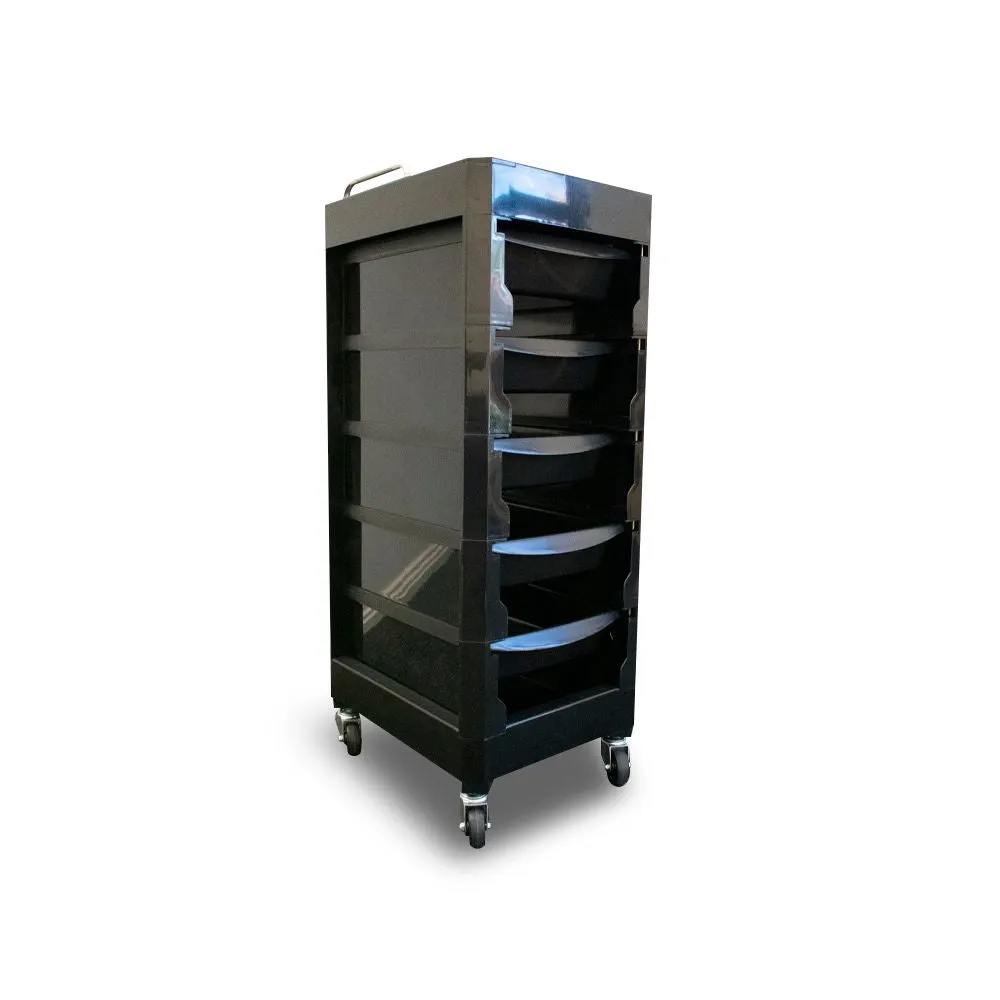 Beautopia Emma 5 Drawer Equipment Trolley Black