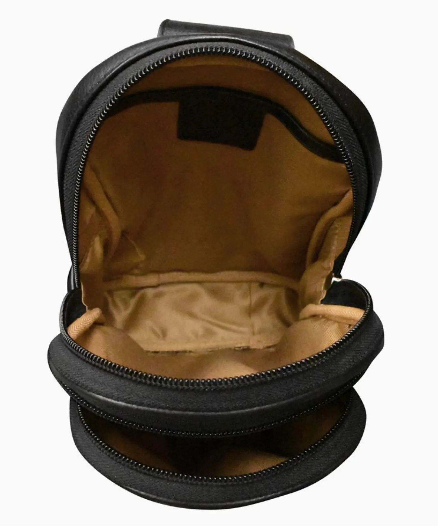 Black Leather Sling Bag