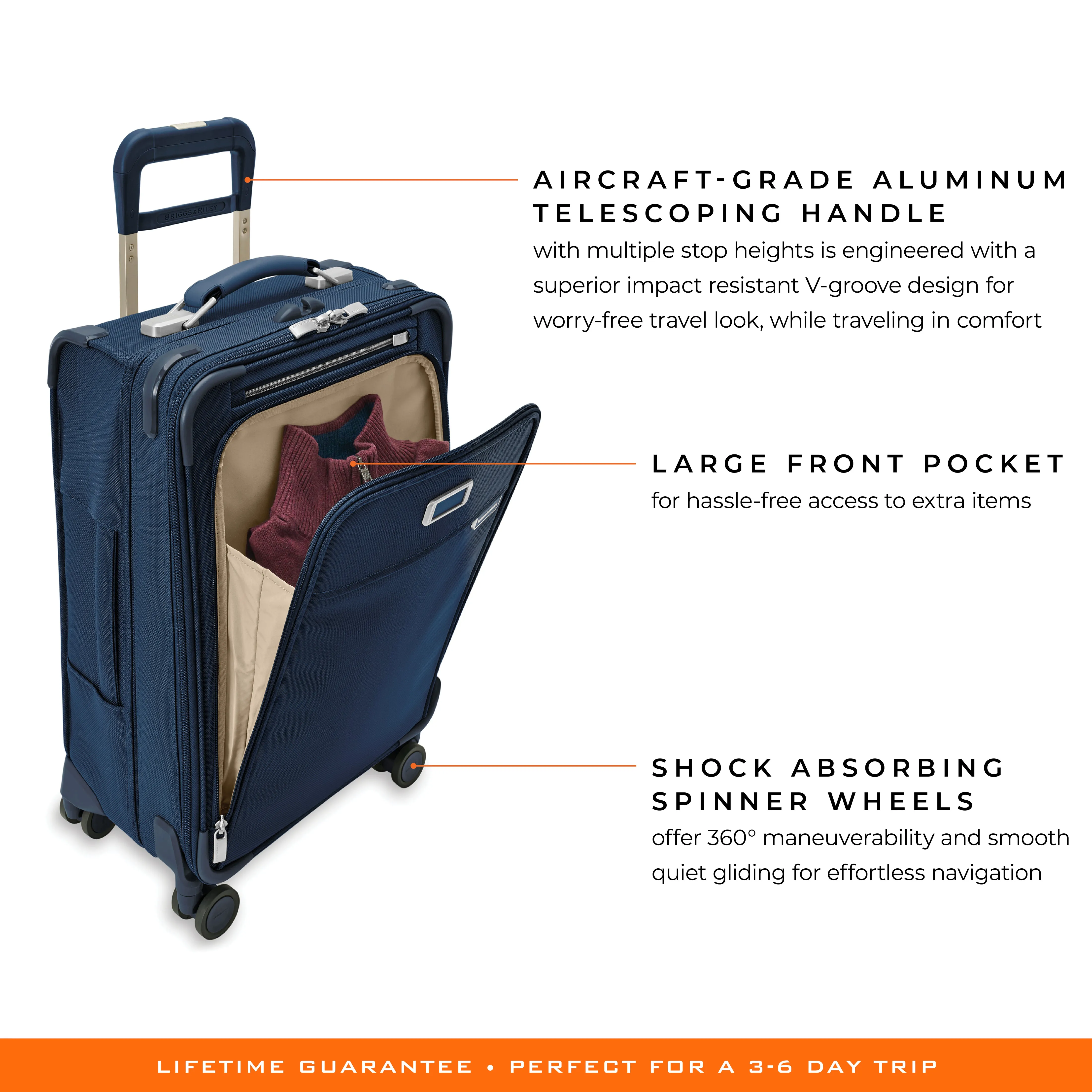 Briggs & Riley Baseline 22" Essential Carry-on Expandable Spinner - Navy