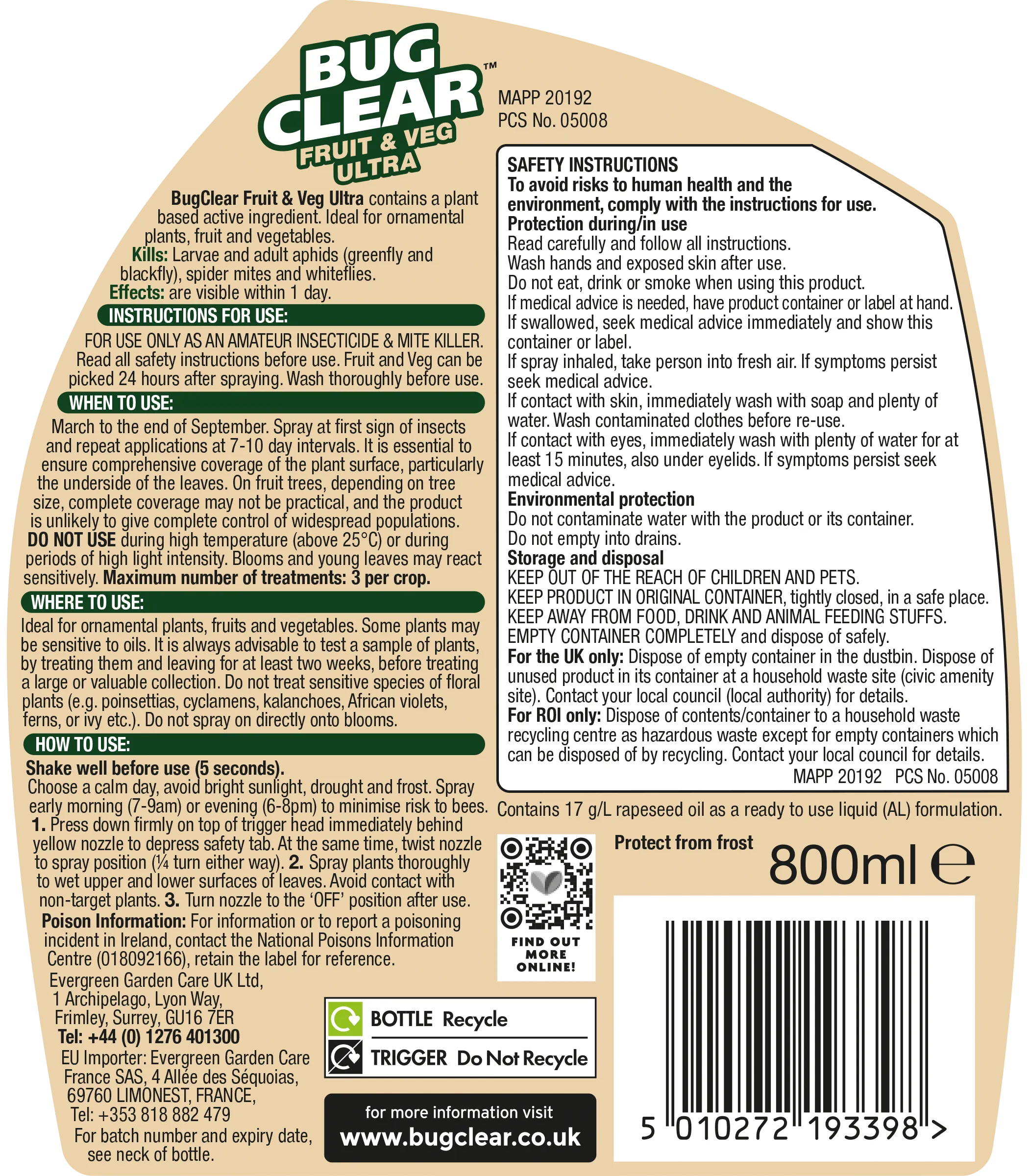 BugClear Fruit & Veg Ultra