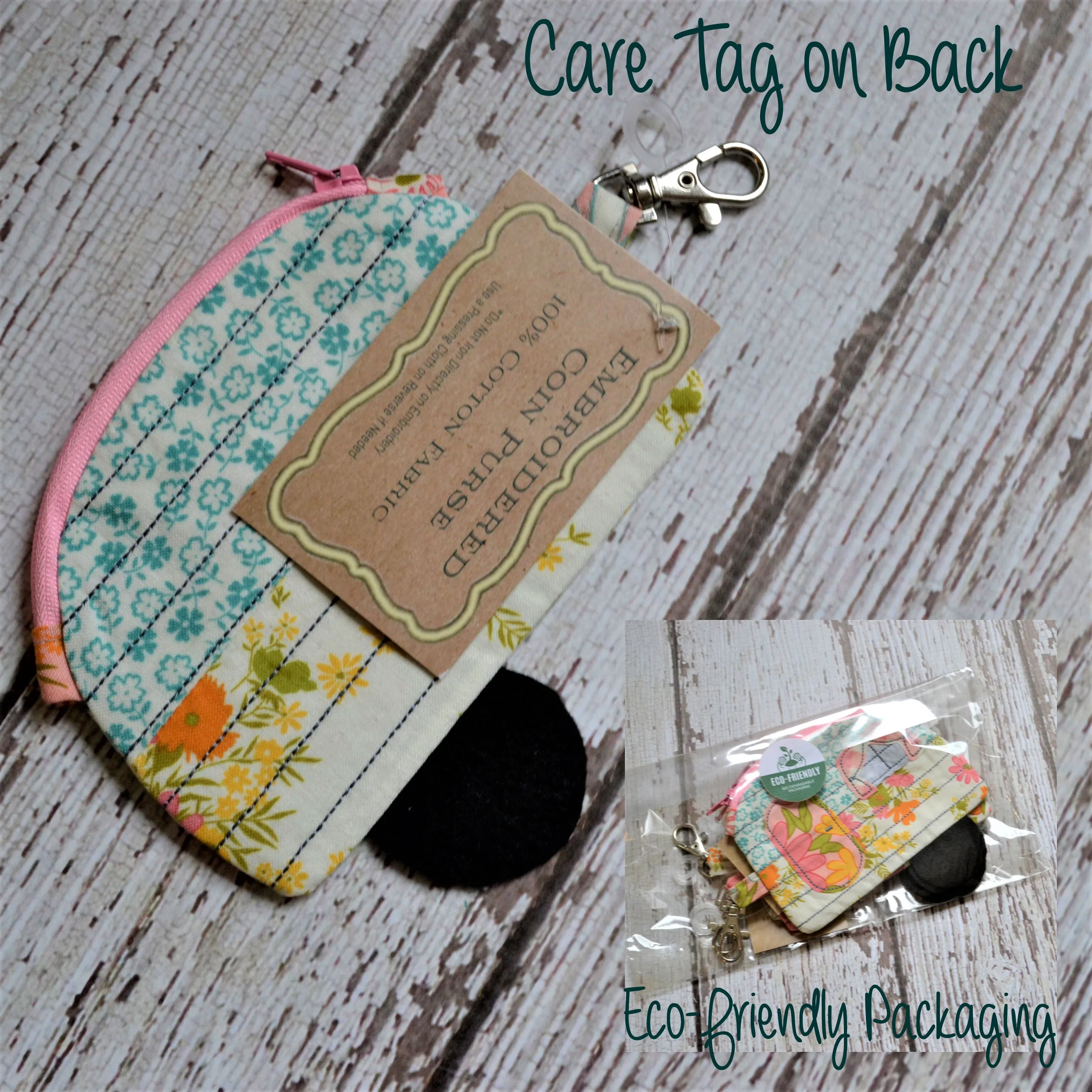 Camper Shaped Coin Purse -Re-Purposed Fabric - Group I - (3)
