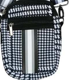 Carla Street Crossbody Black Houndstooth