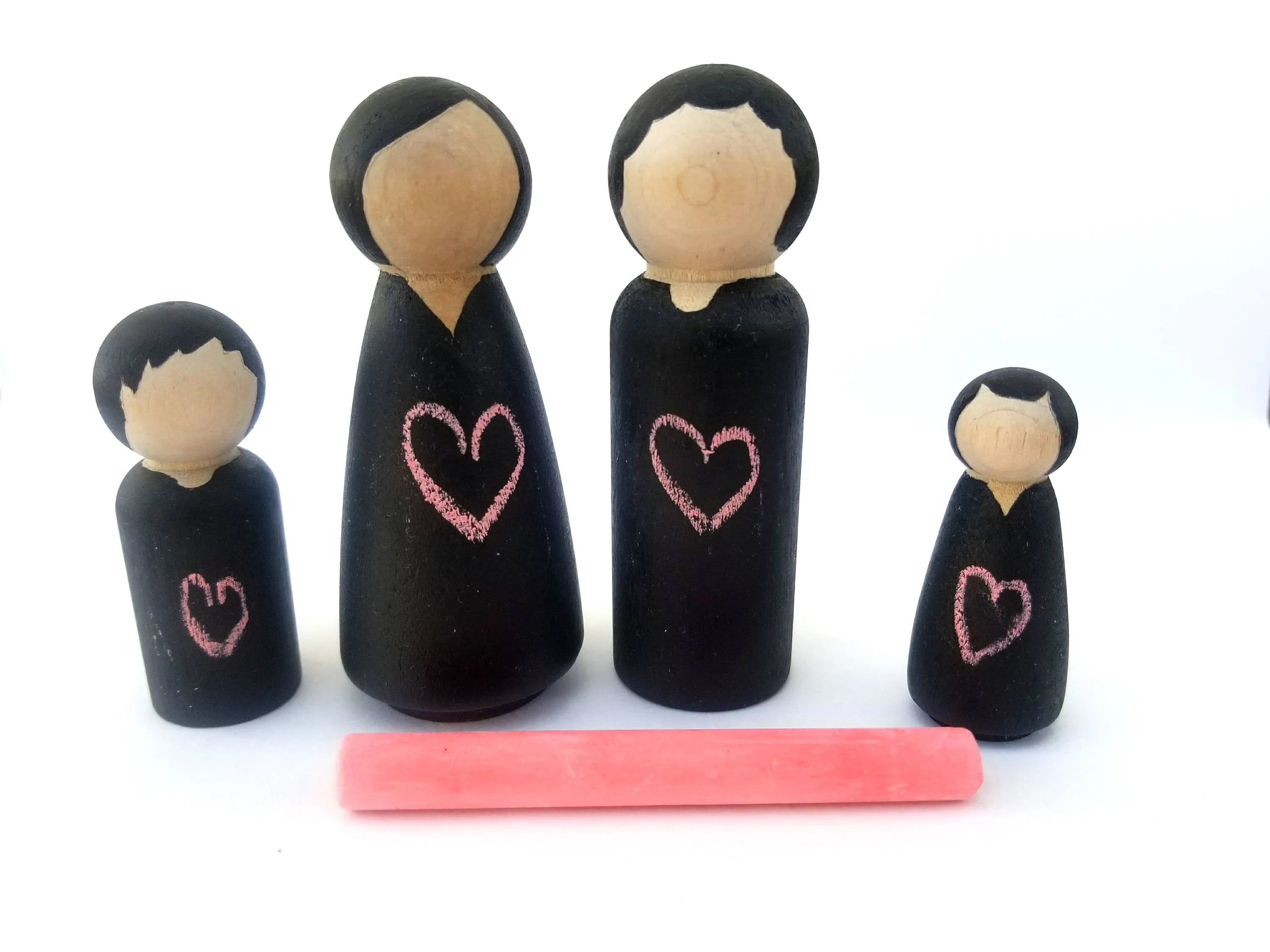 Chalkboard peg dolls