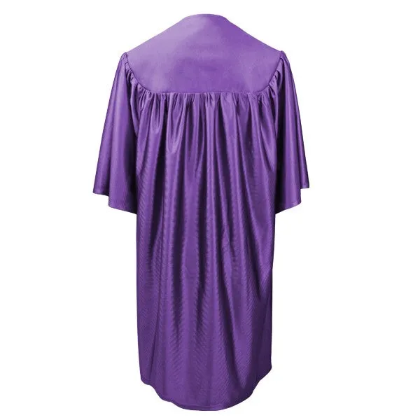 Child Shiny Purple Graduation Gown - Preschool & Kindergarten Gowns