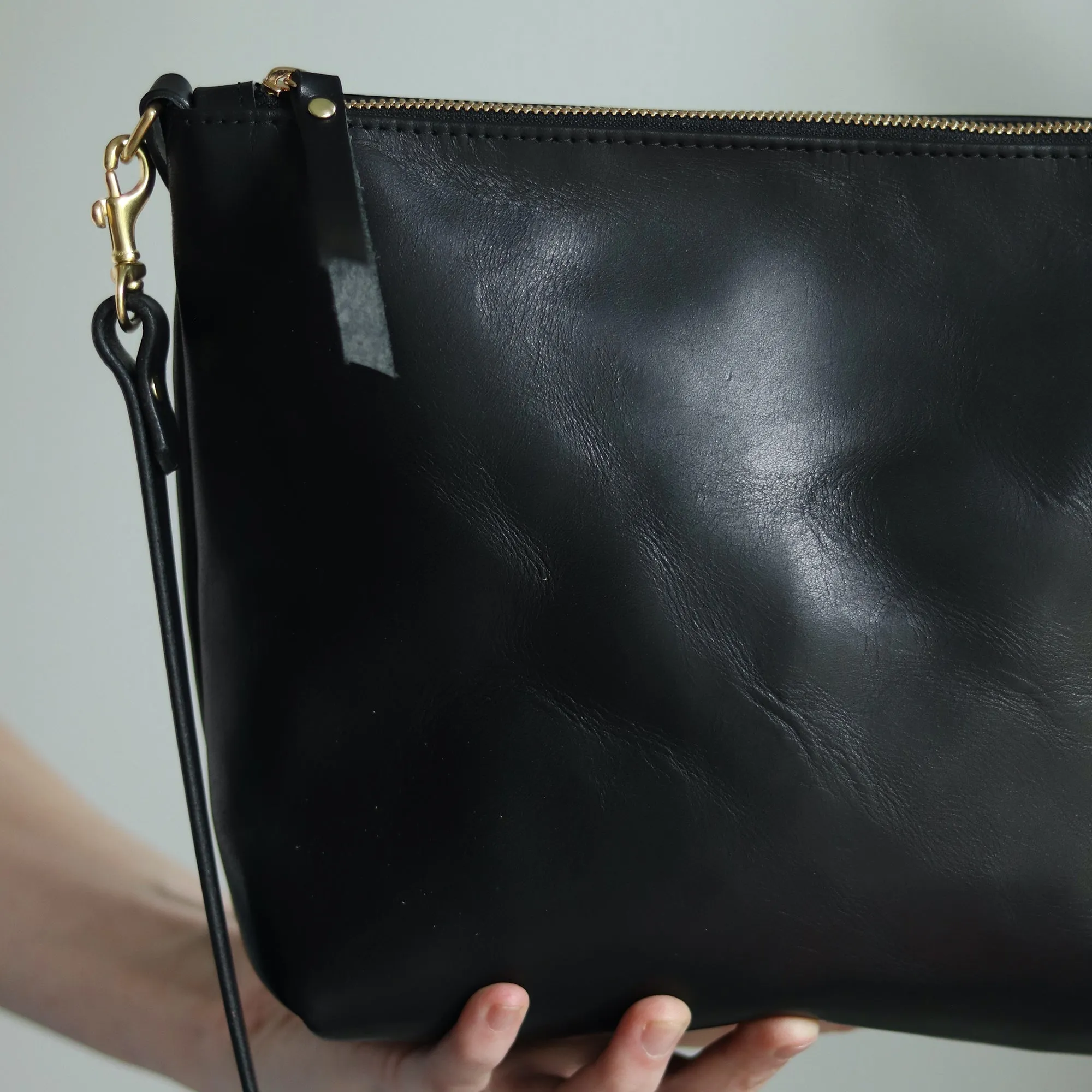 Crossbody Bag with Monogram - Luxe Black