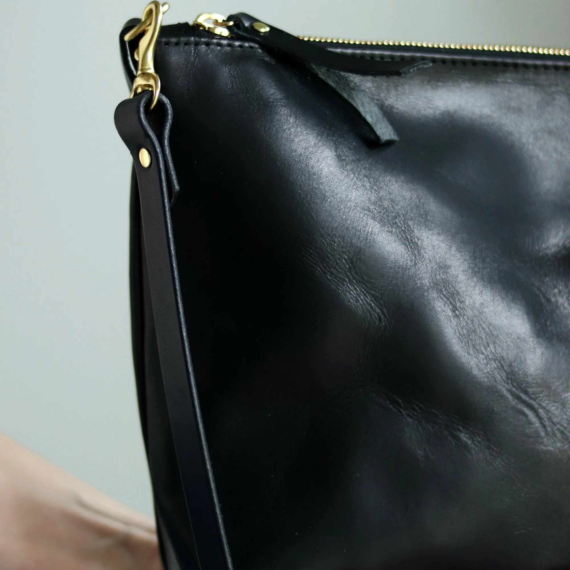 Crossbody Bag with Monogram - Luxe Black
