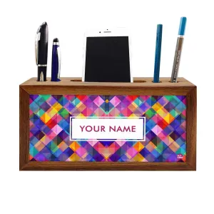 Customized Small Wooden desk organizer - Colorful Checkbox