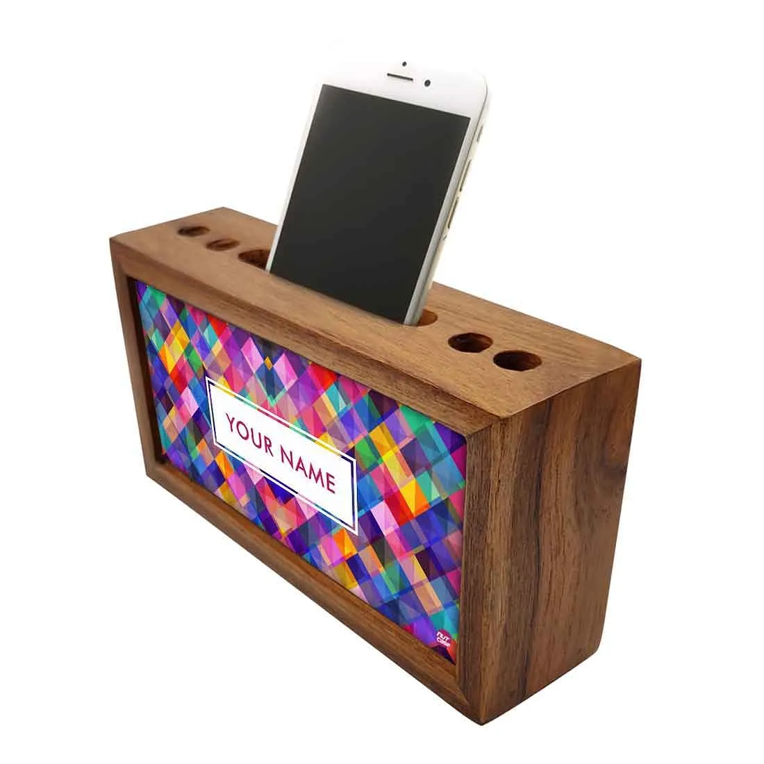Customized Small Wooden desk organizer - Colorful Checkbox