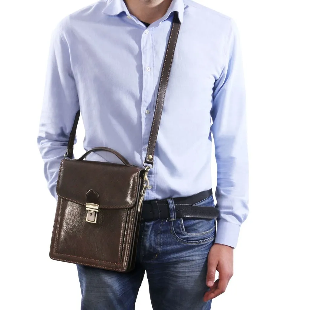 David - Leather Crossbody Bag - large size | TL141424
