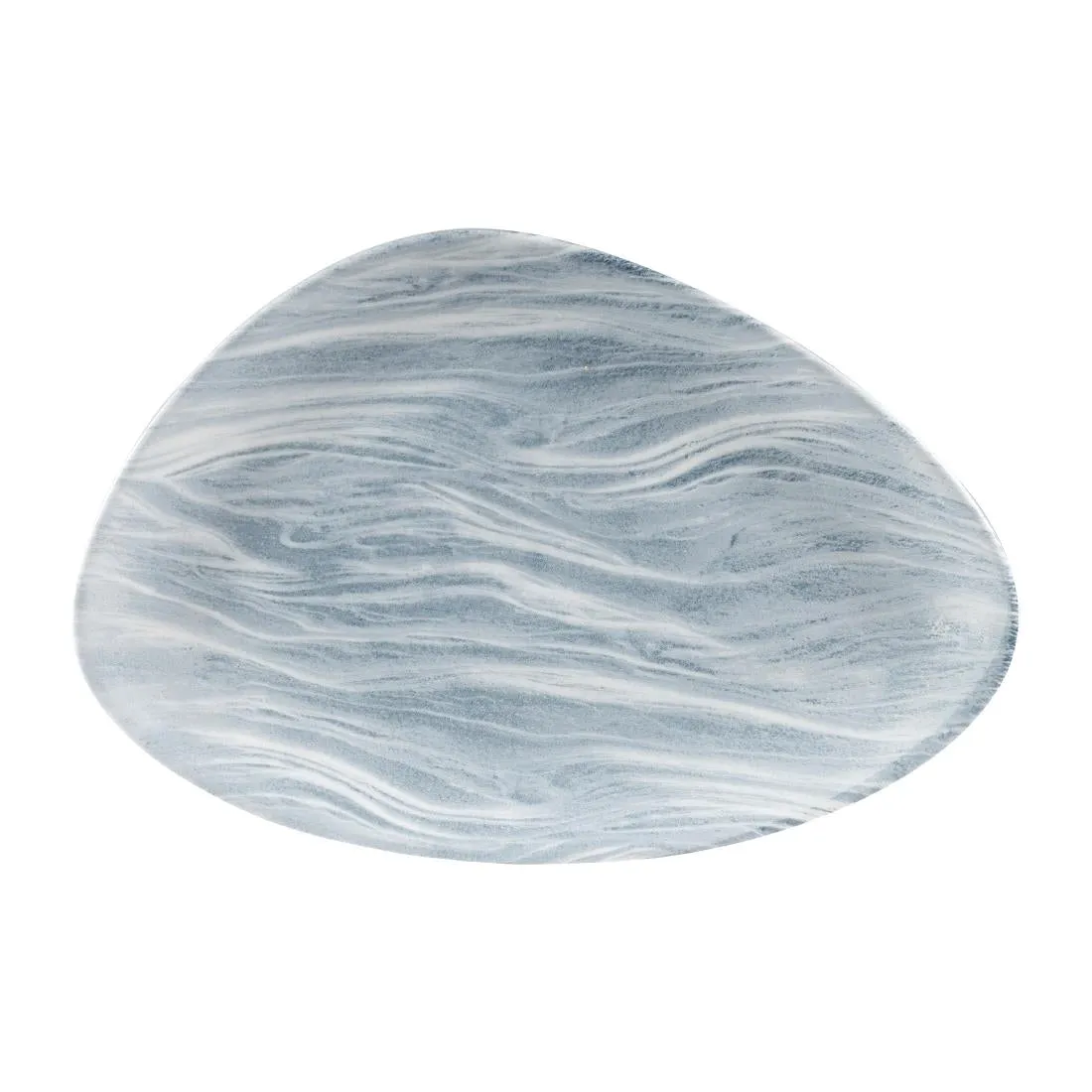 DF730 Churchill Fluid Triangle Chef Plates Pearl Grey 188 x 355mm (Pack of 6)