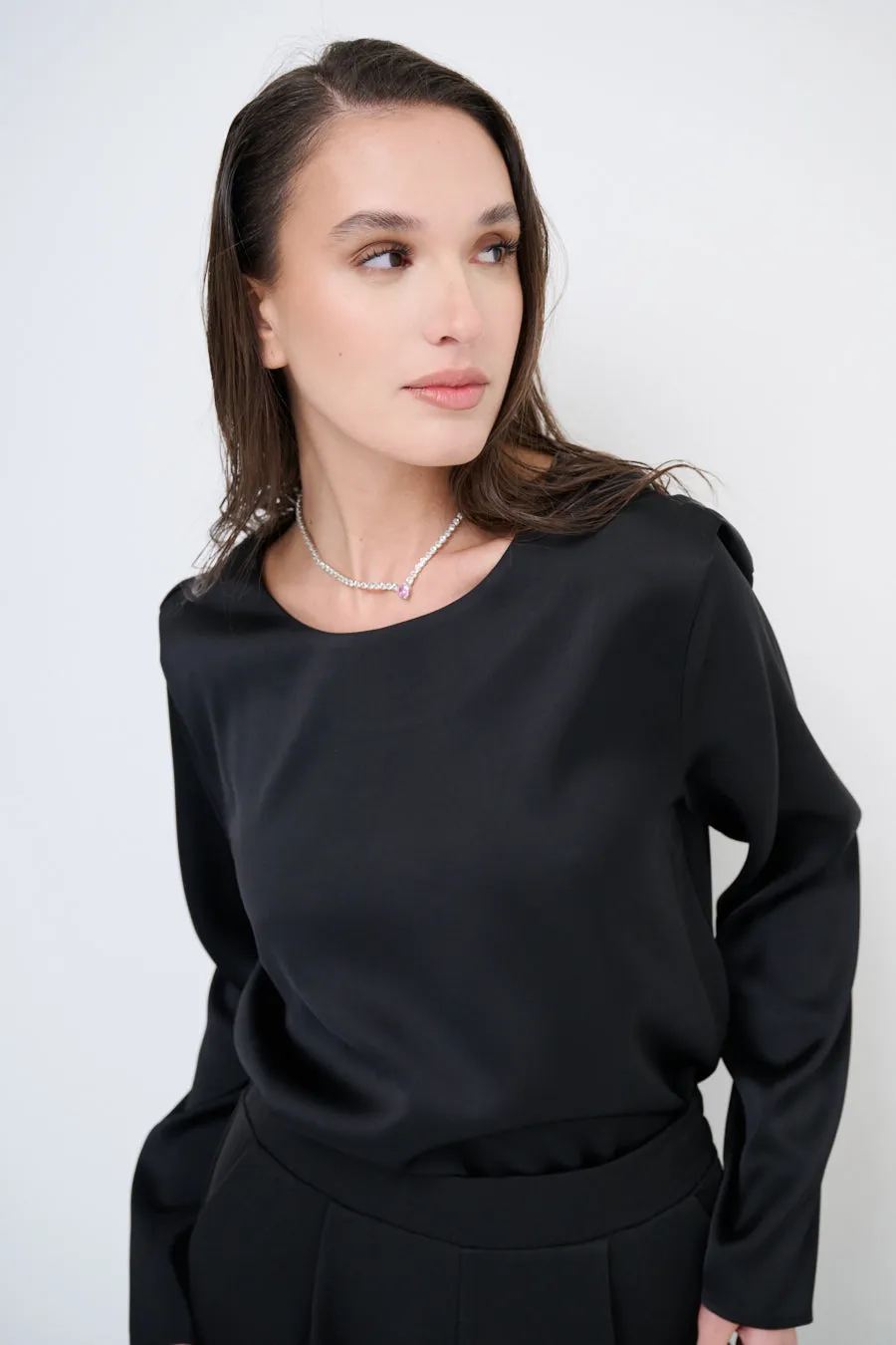 Elegant satin blouse wholesale