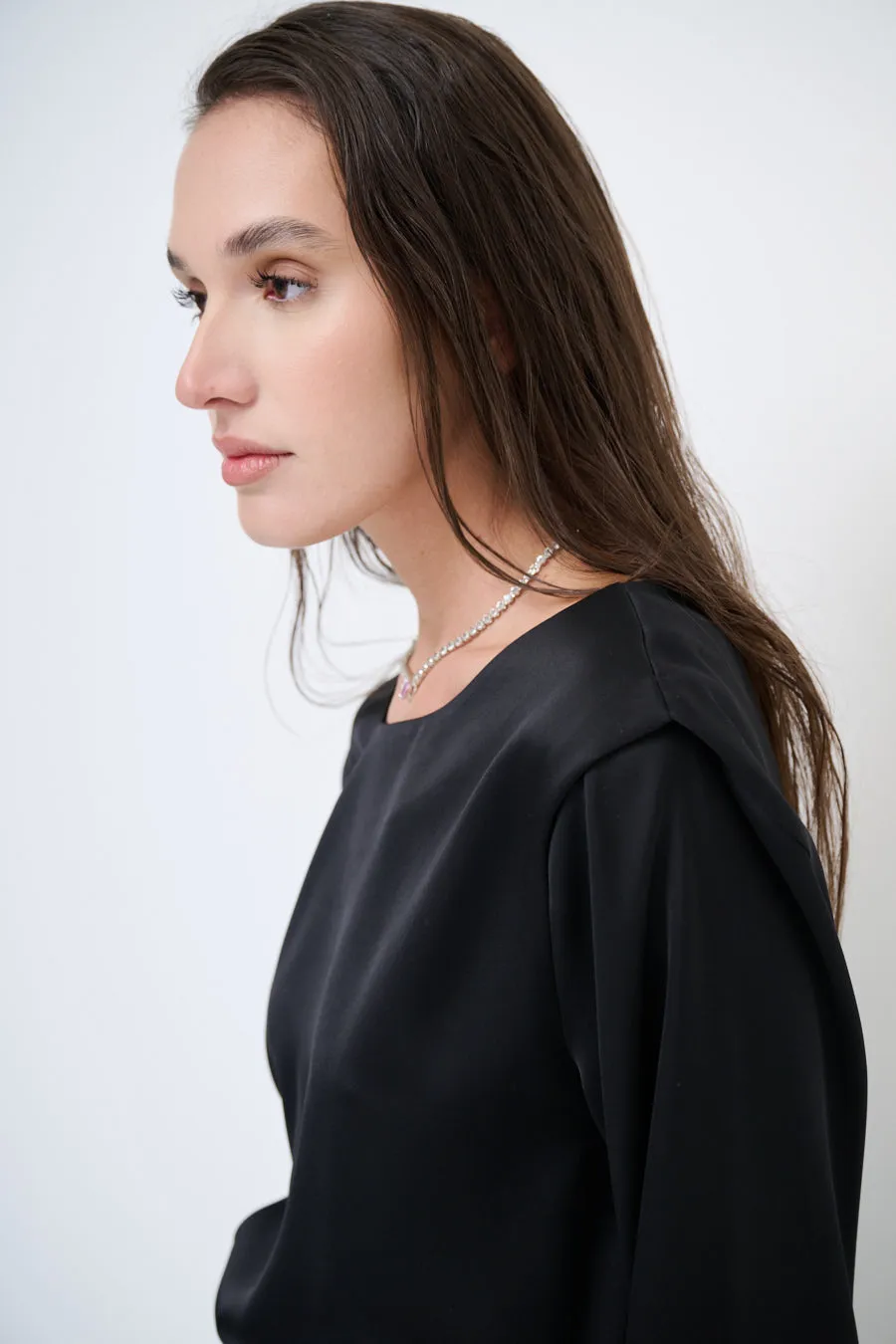 Elegant satin blouse wholesale