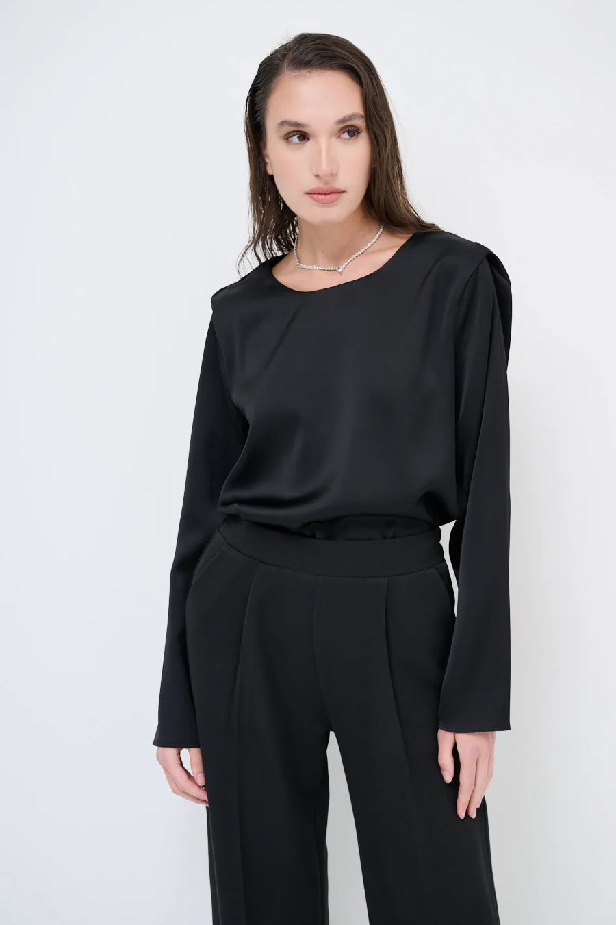 Elegant satin blouse wholesale