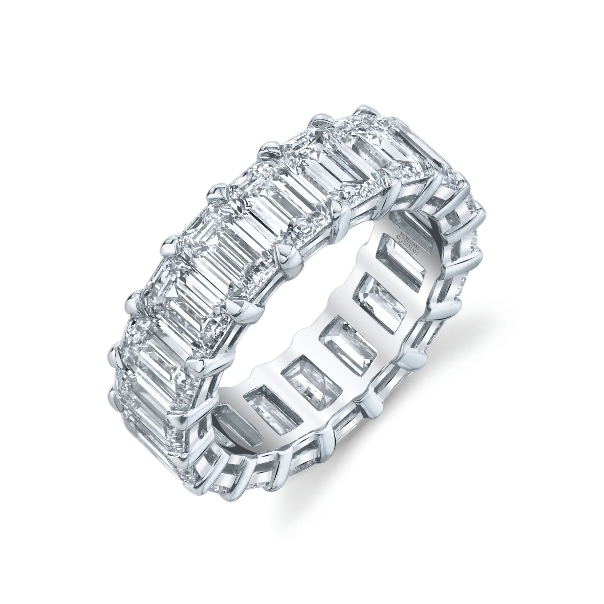 Emerald Cut Platinum Eternity Band