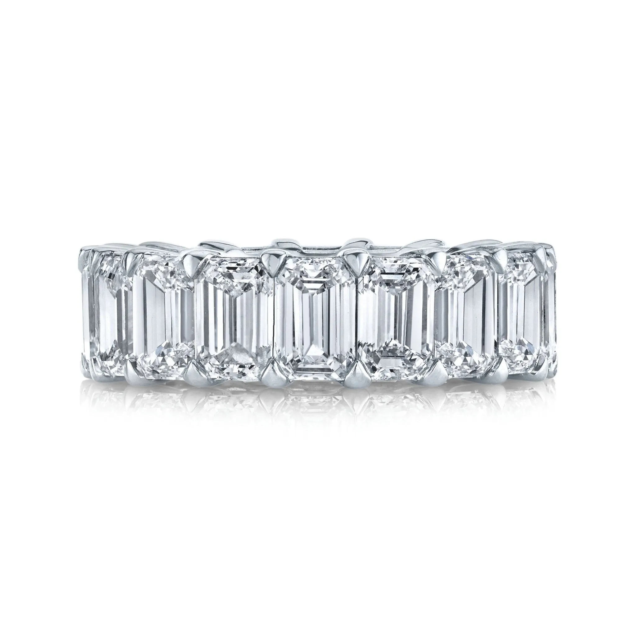 Emerald Cut Platinum Eternity Band