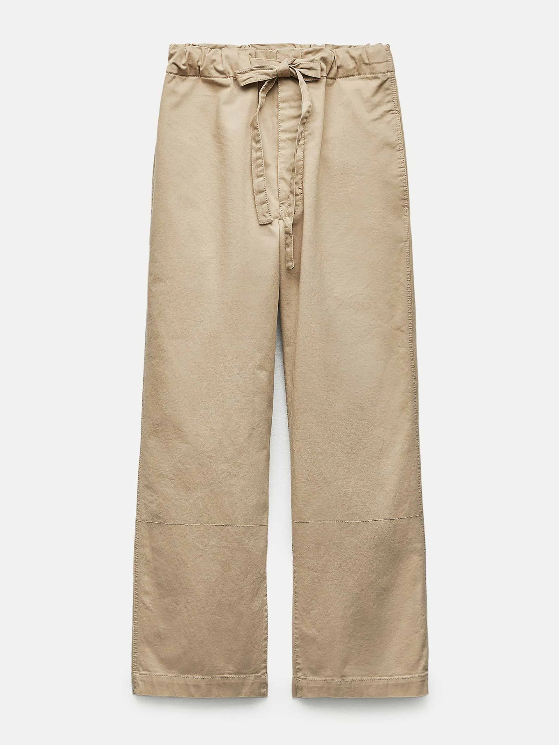 Faded twill pyjama-style trousers