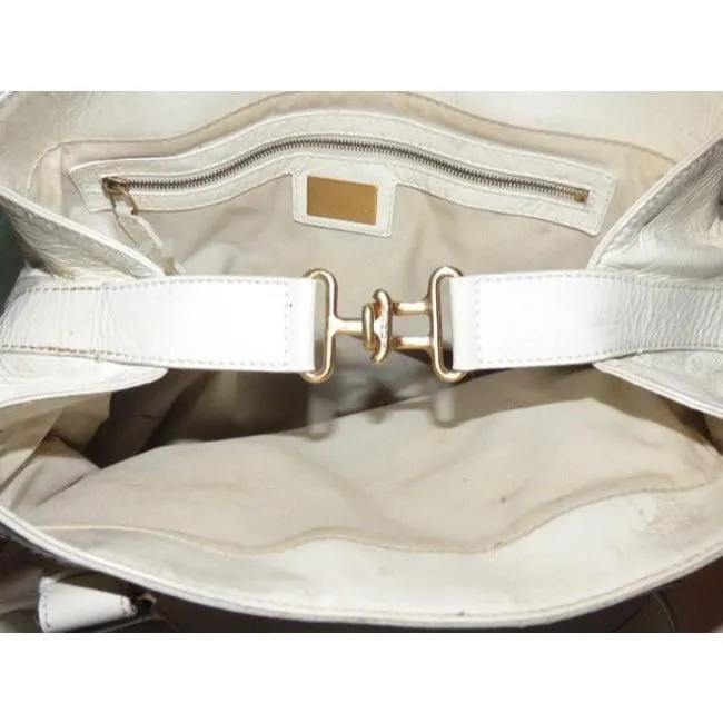 Fendi Vintage Pursesdesigner Purses White Crinkled Patent Leather Satchel