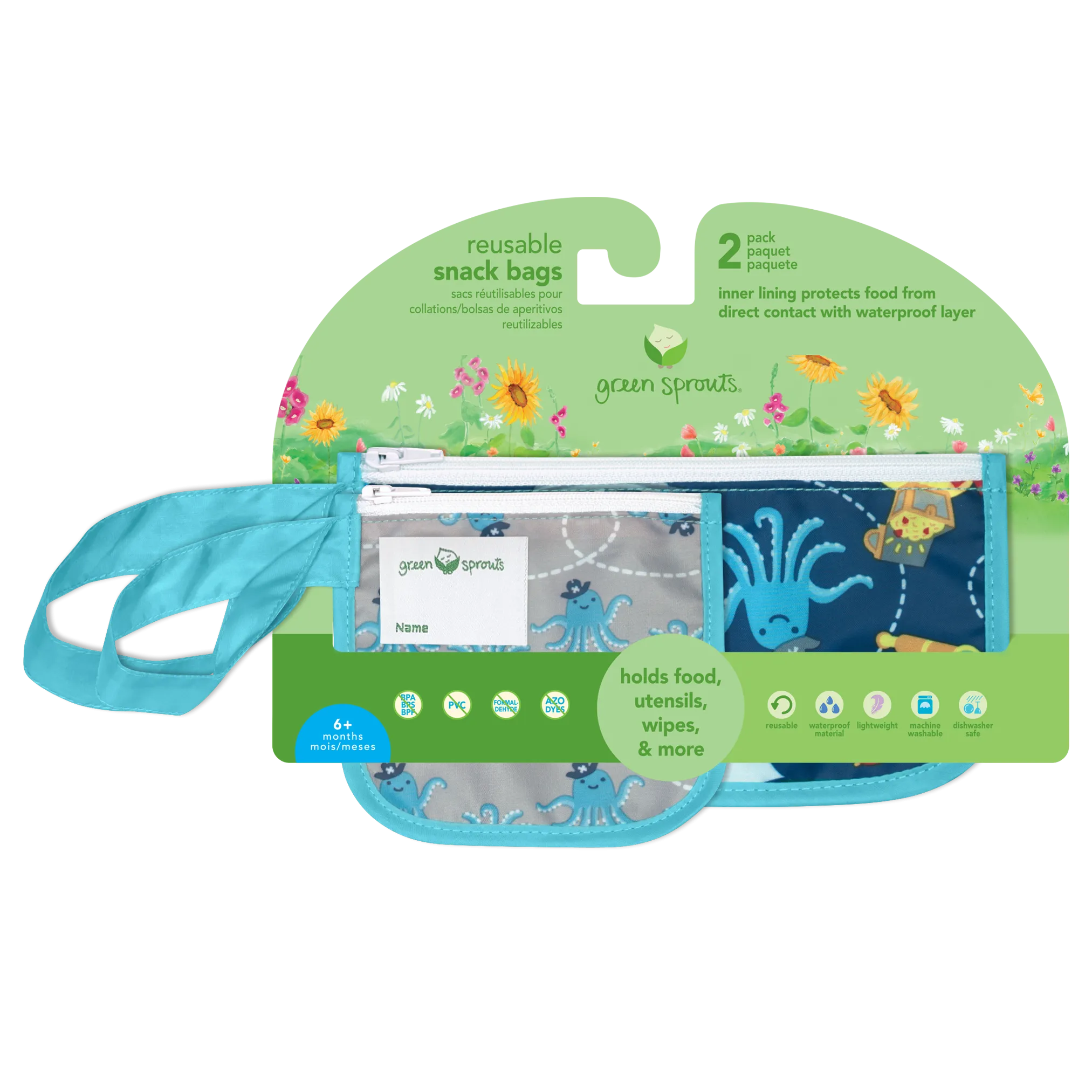 Green Sprouts Reusable Snack Bags (2 pack)