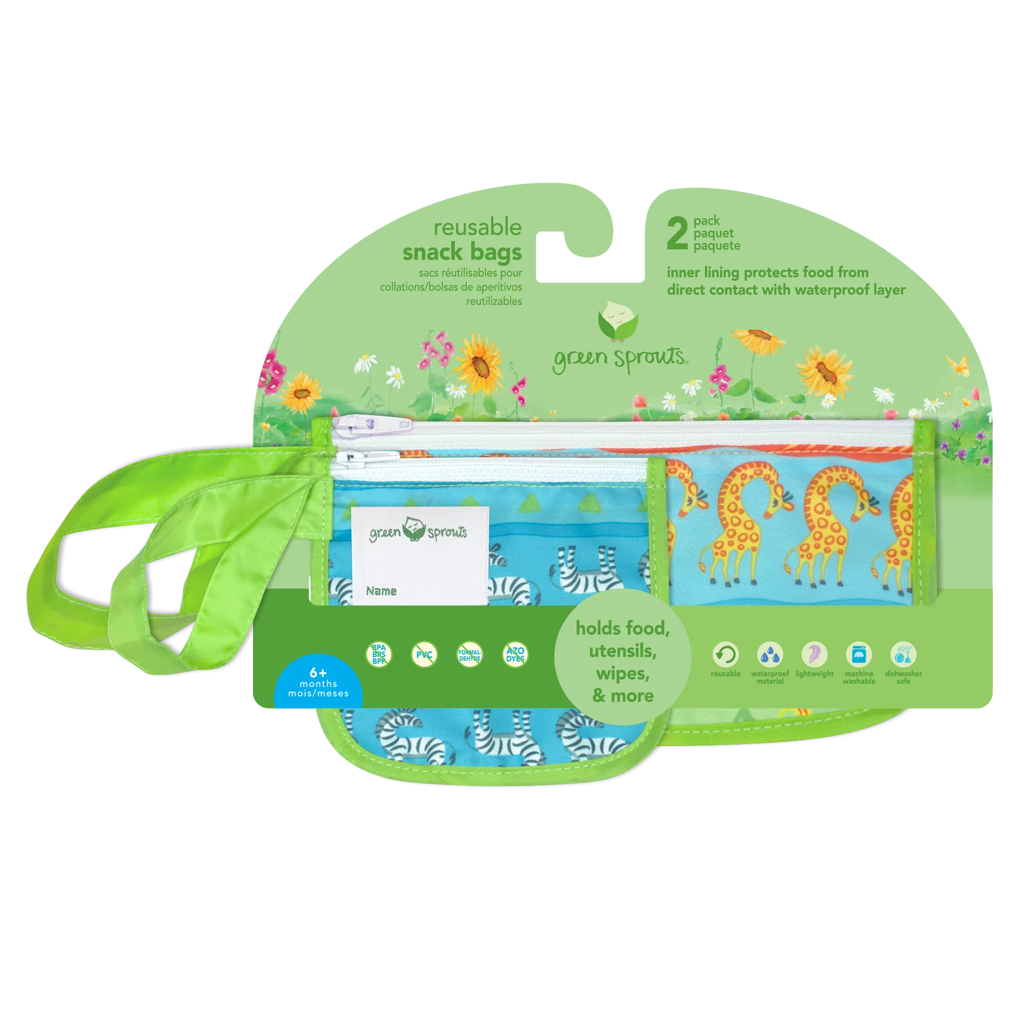 Green Sprouts Reusable Snack Bags (2 pack)