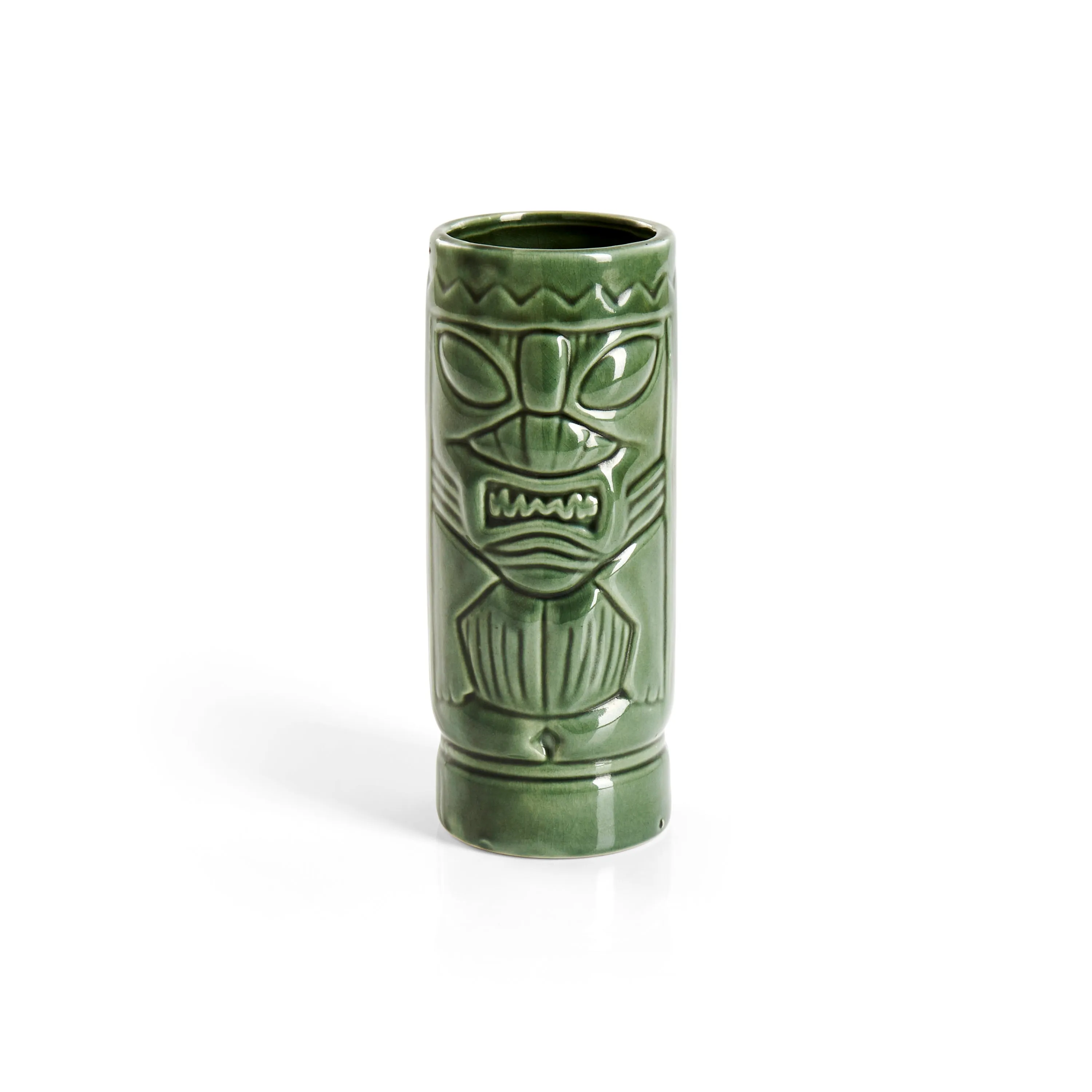 Green Tiki Ceramic Cup Set