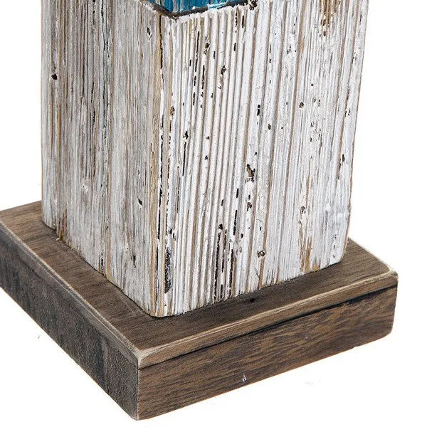 Headlight Dekodonia Ornamental Sailor Metal Paolownia wood (10 x 10 x 36 cm)