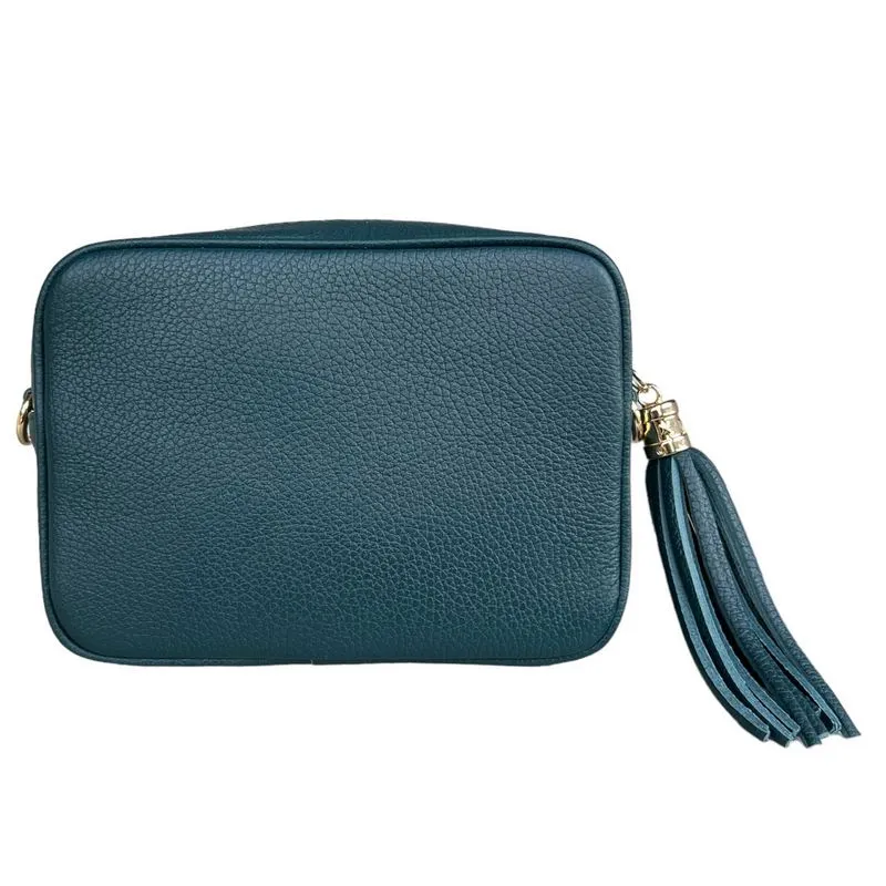 Italian Leather Big Box Bag Dark Teal
