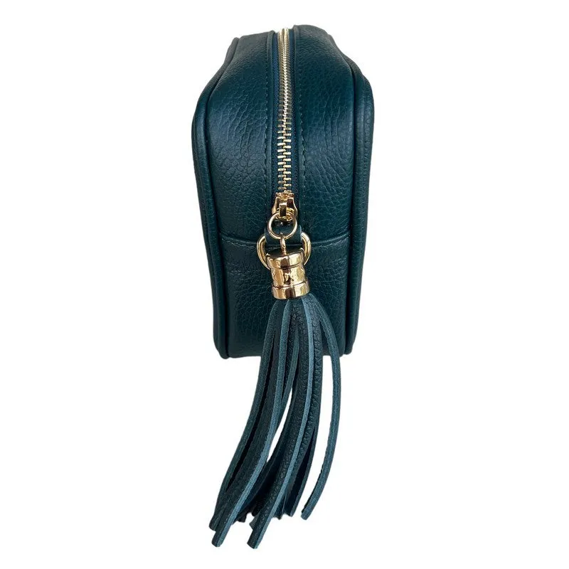 Italian Leather Big Box Bag Dark Teal