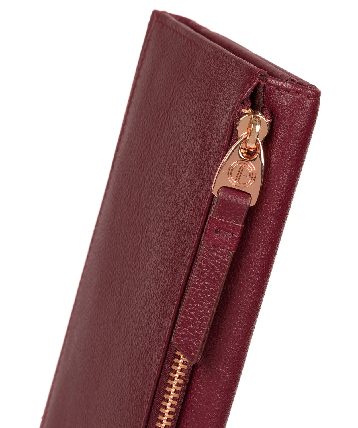 'Lark' Pomegranate Leather Purse