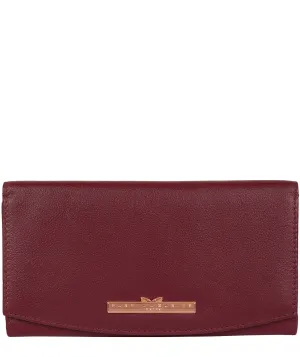 'Lark' Pomegranate Leather Purse