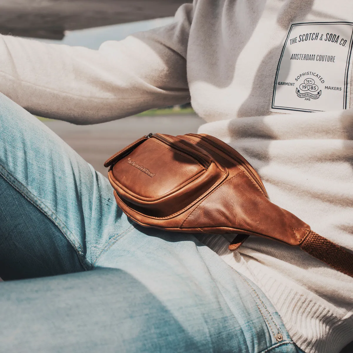 Leather Waist Pack Cognac Jack