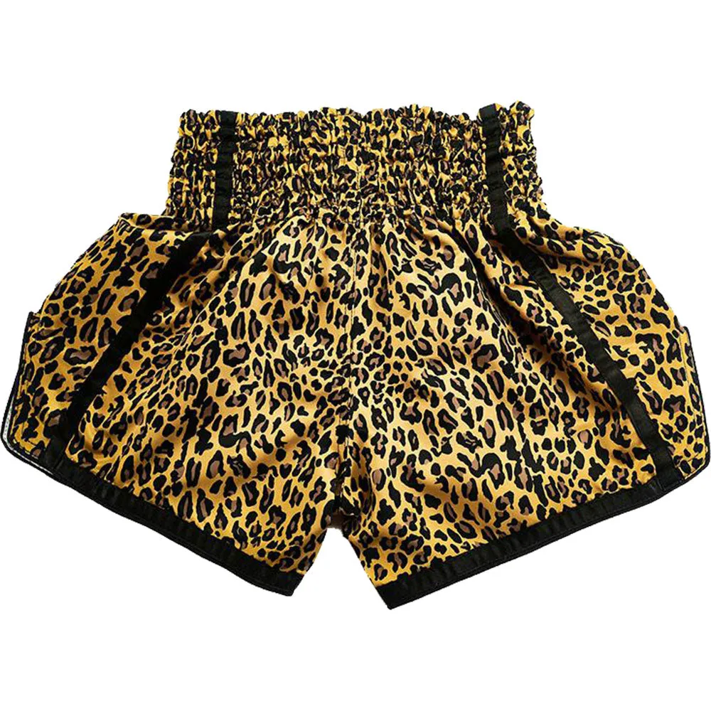 Leopard Print Muay Thai Shorts - Floury - Unisex