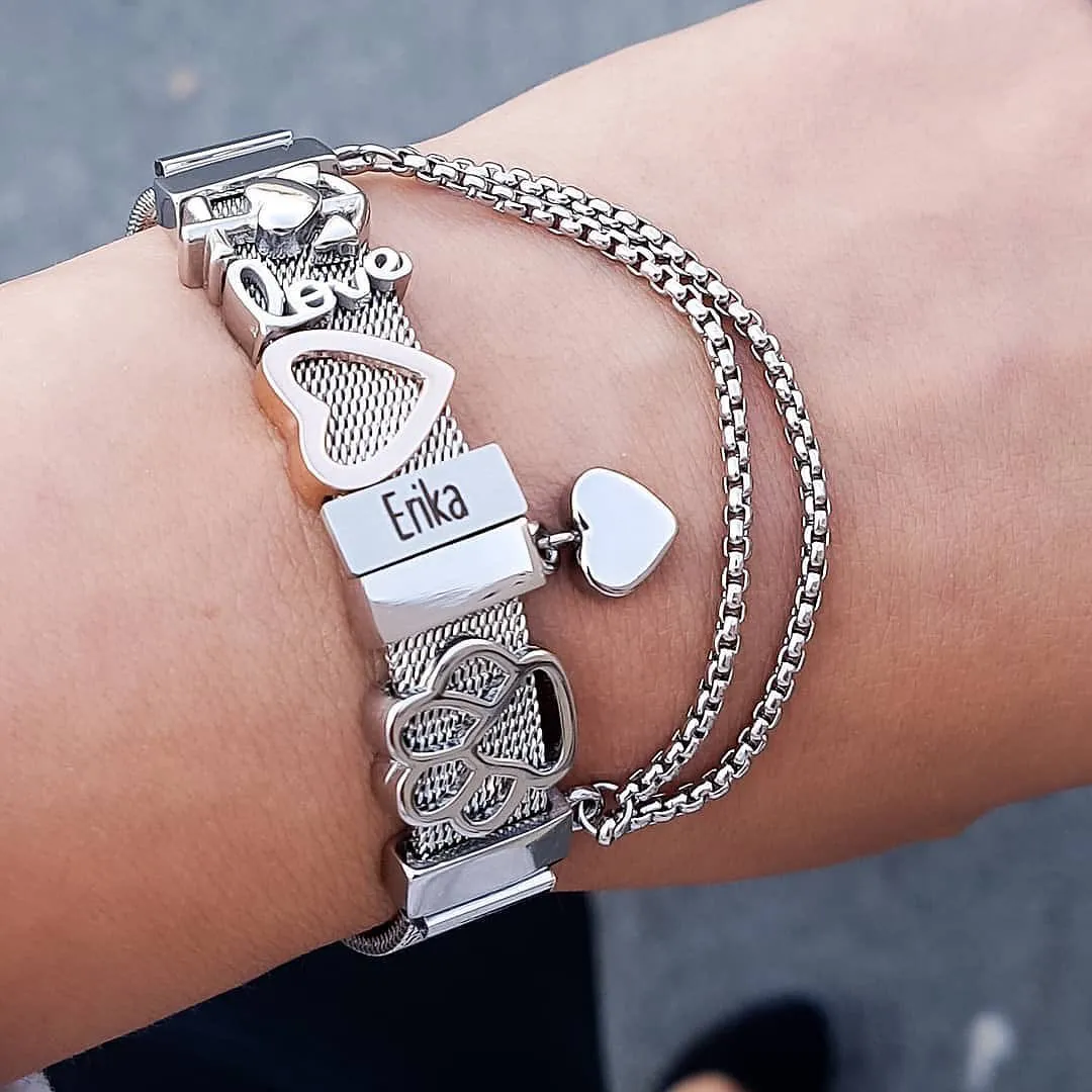 Mesh bracelet silver