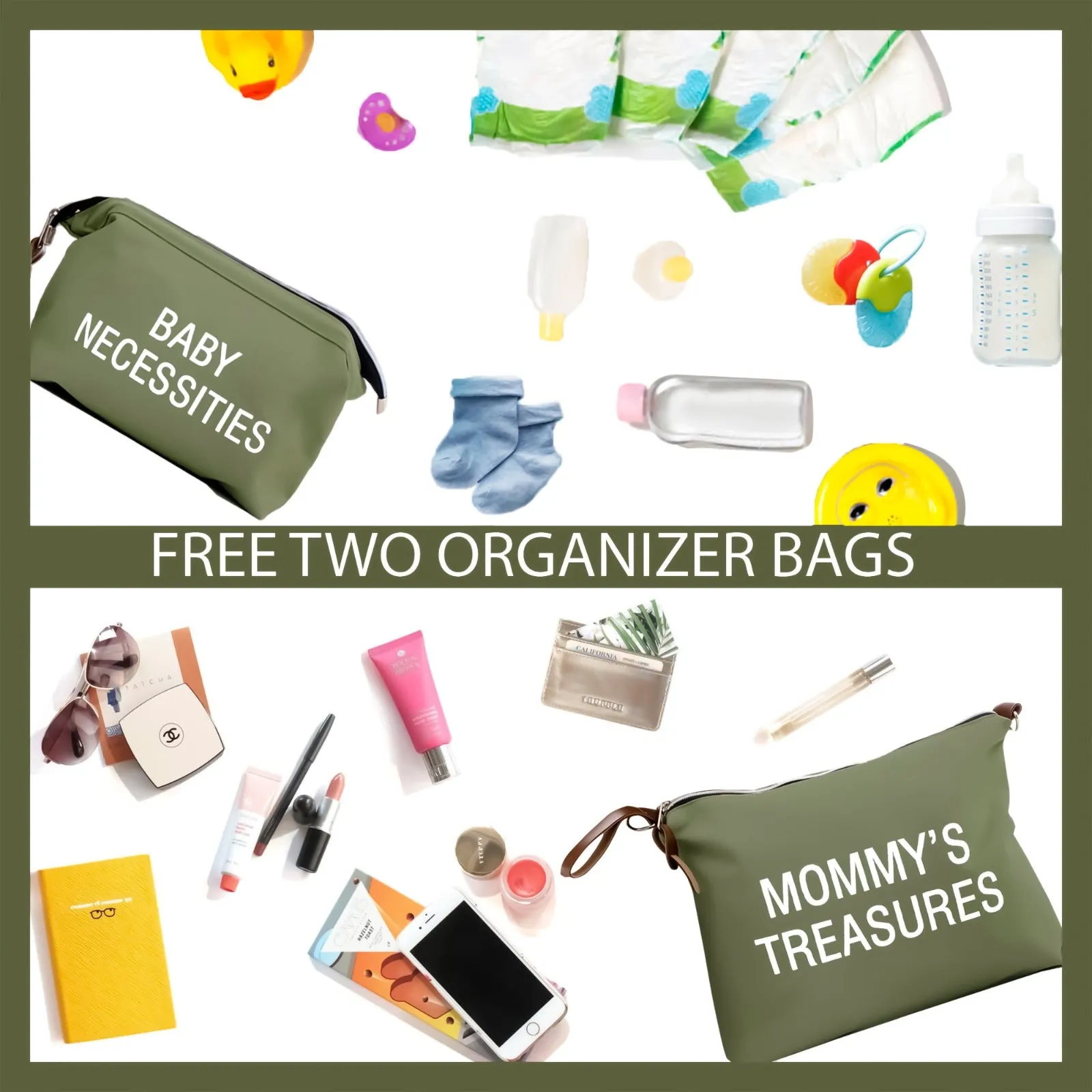 Mommy Bag - Baby Diaper Travel Bag (GREEN)