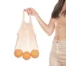 Natural Cotton Netted Hand Bag