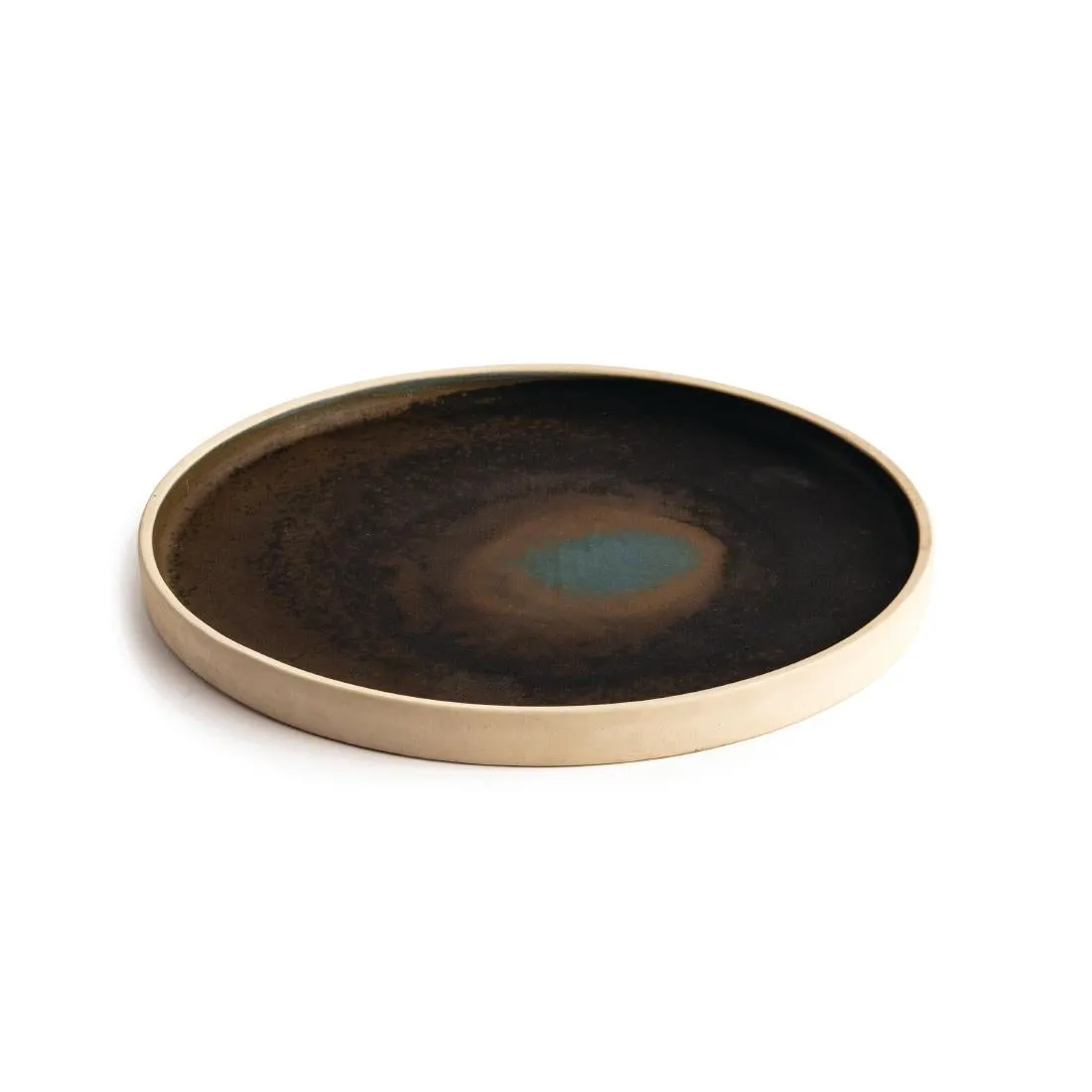 Olympia Canvas Flat Round Plate Green Verdigris 250mm (Pack of 6) - FA322