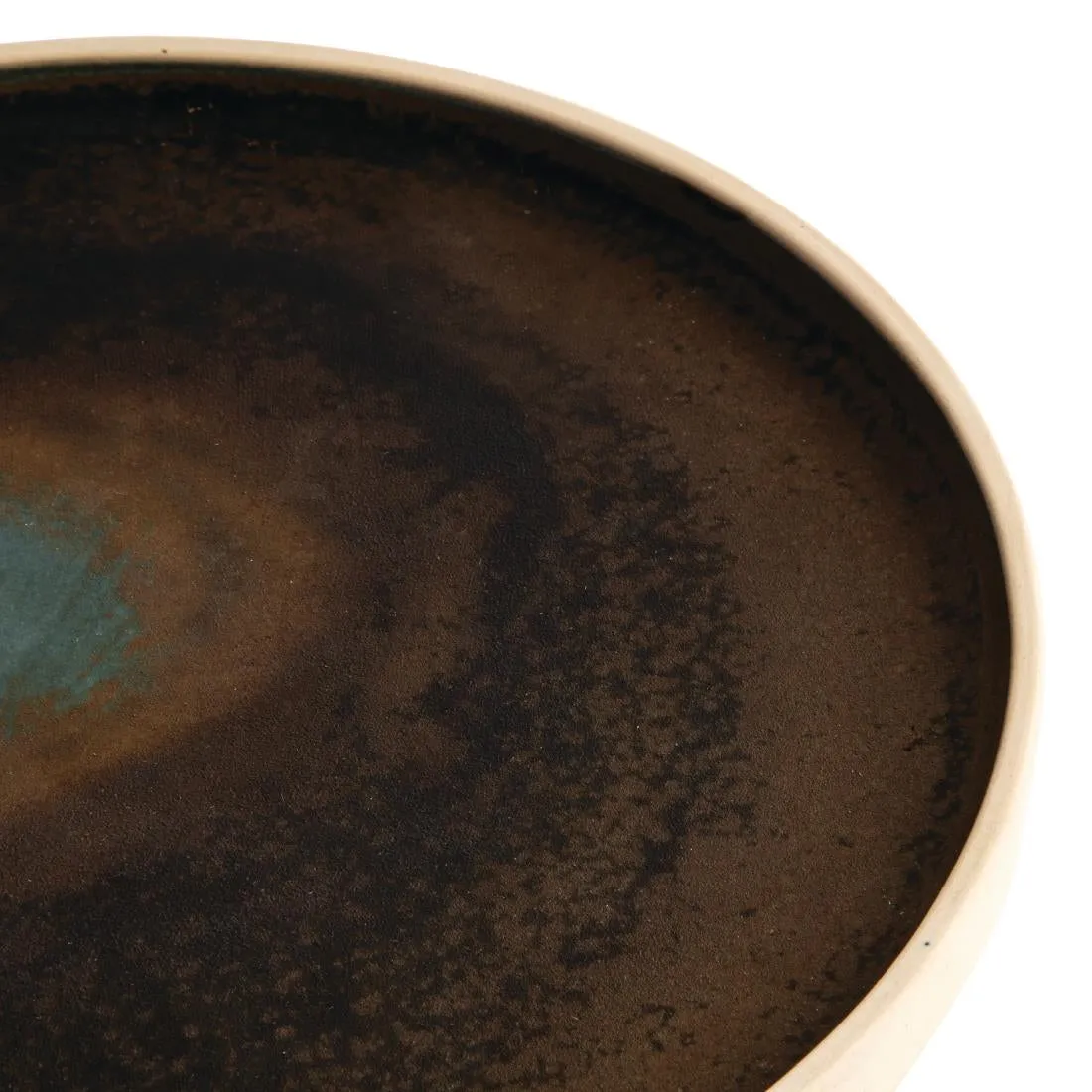 Olympia Canvas Flat Round Plate Green Verdigris 250mm (Pack of 6) - FA322